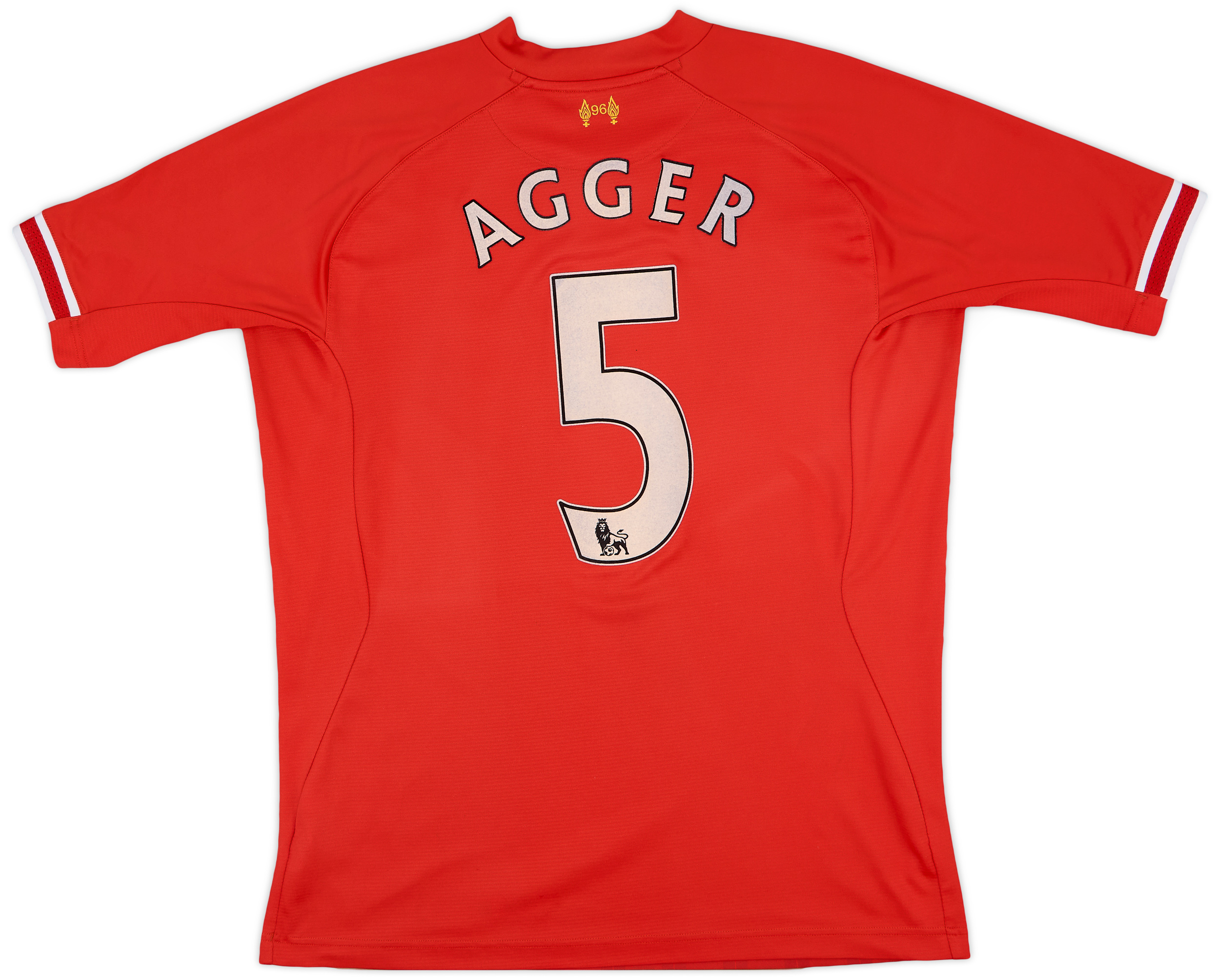 2013-14 Liverpool Home Shirt Agger #5 - 5/10 - (XL)