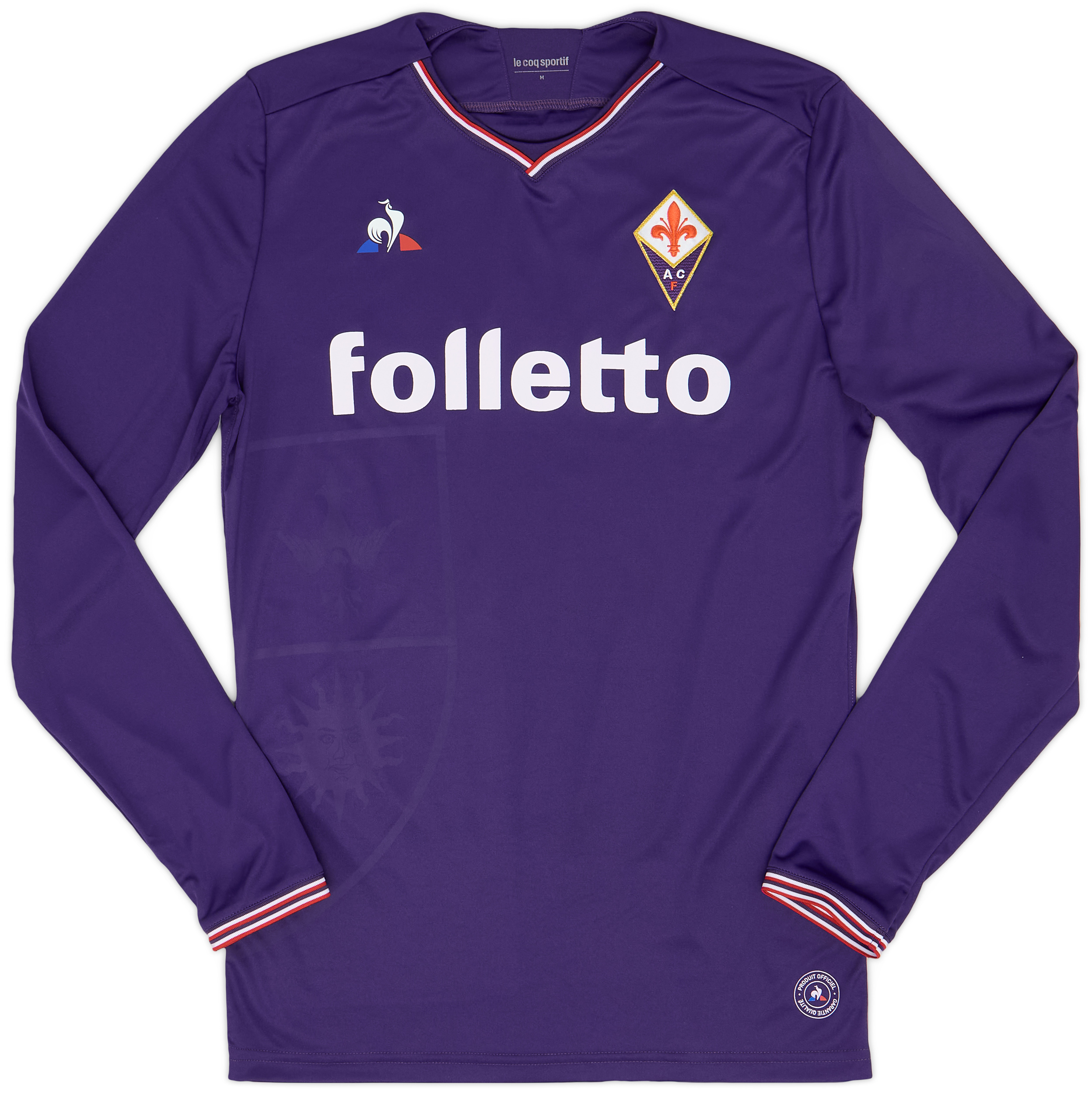 2017-18 Fiorentina Player Issue Home L/S Shirt #13 (Astori) - As New - (M)