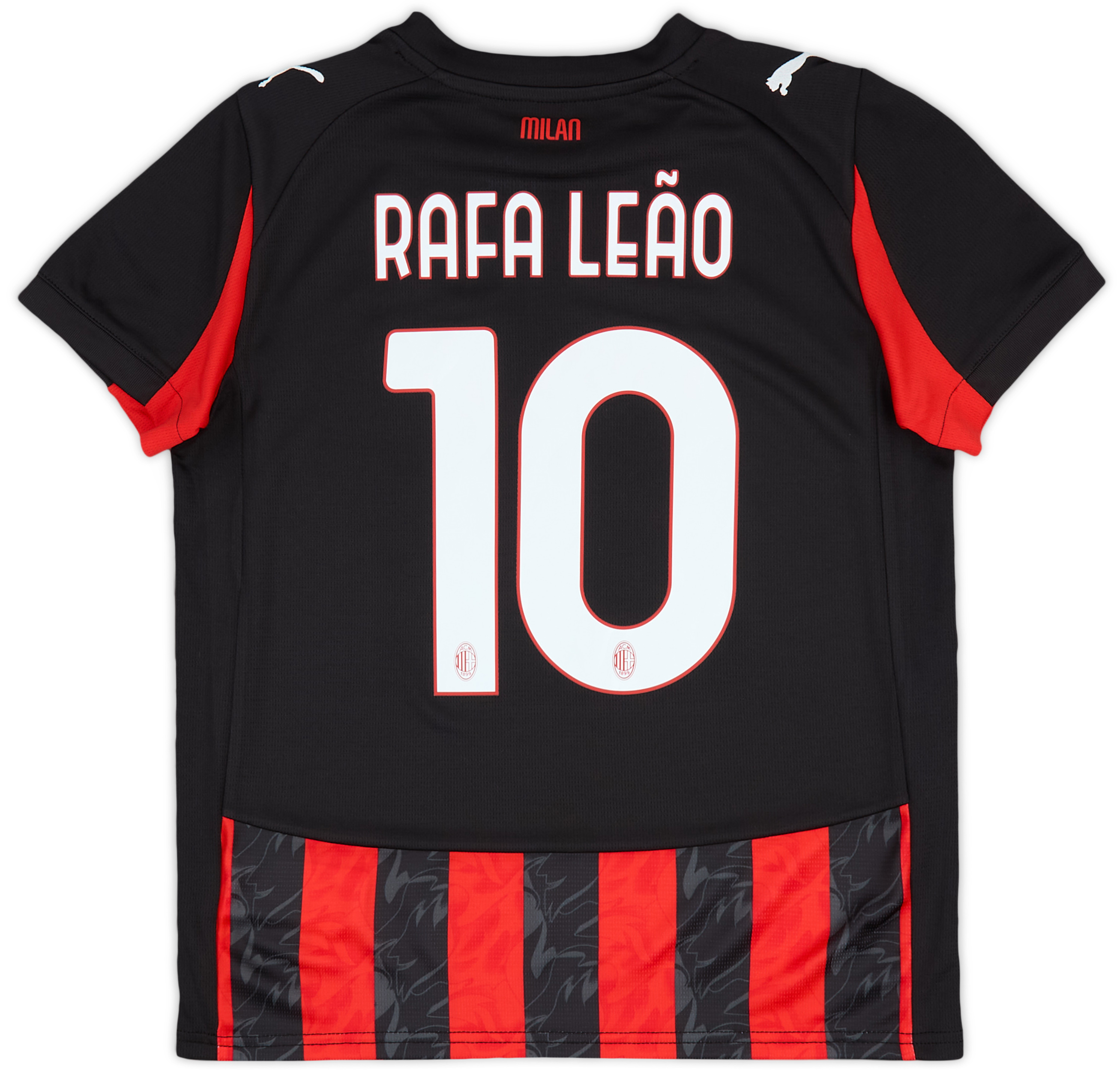 AC Milan Rafa Leão 10 シャツ 黒 ACミラン 23-24 4th黒 Pleasures Rafa Leao #10 2023-24 AC