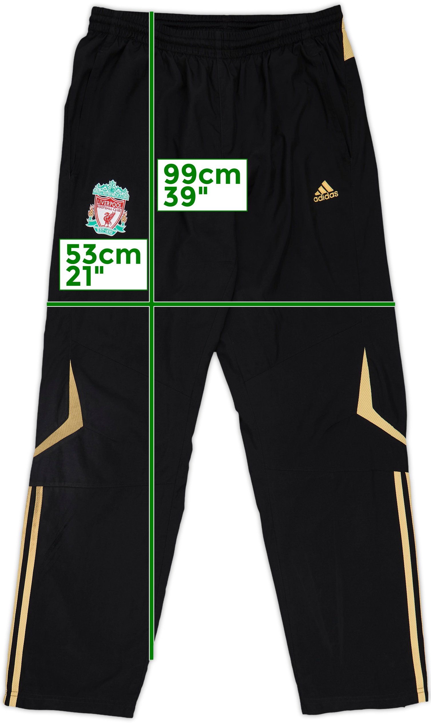 2008-09 Liverpool adidas Track Pants/Bottoms - 6/10 - (L)