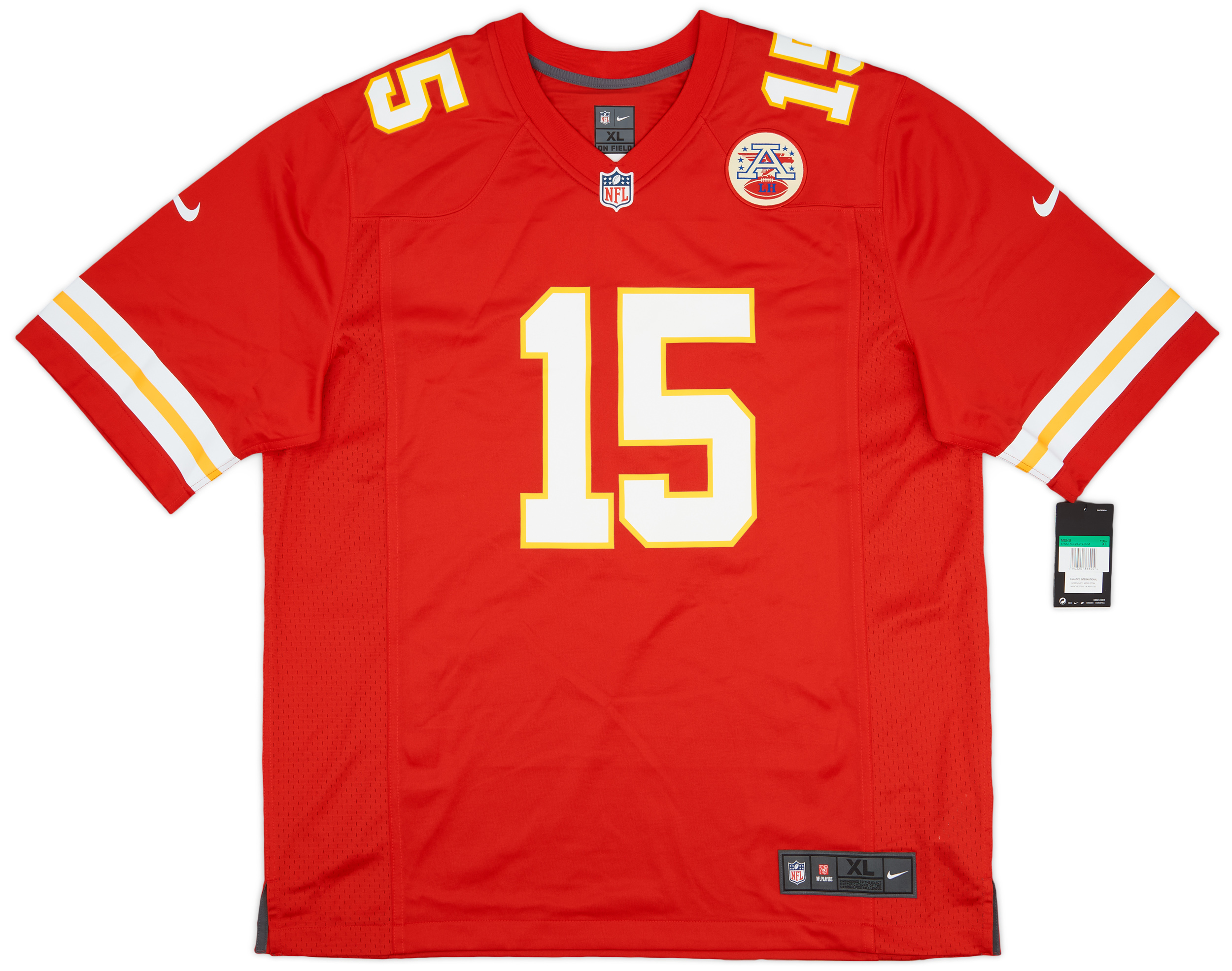 2017-24 Kansas City Chiefs Mahomes #15 Nike Game Home Jersey (XL)