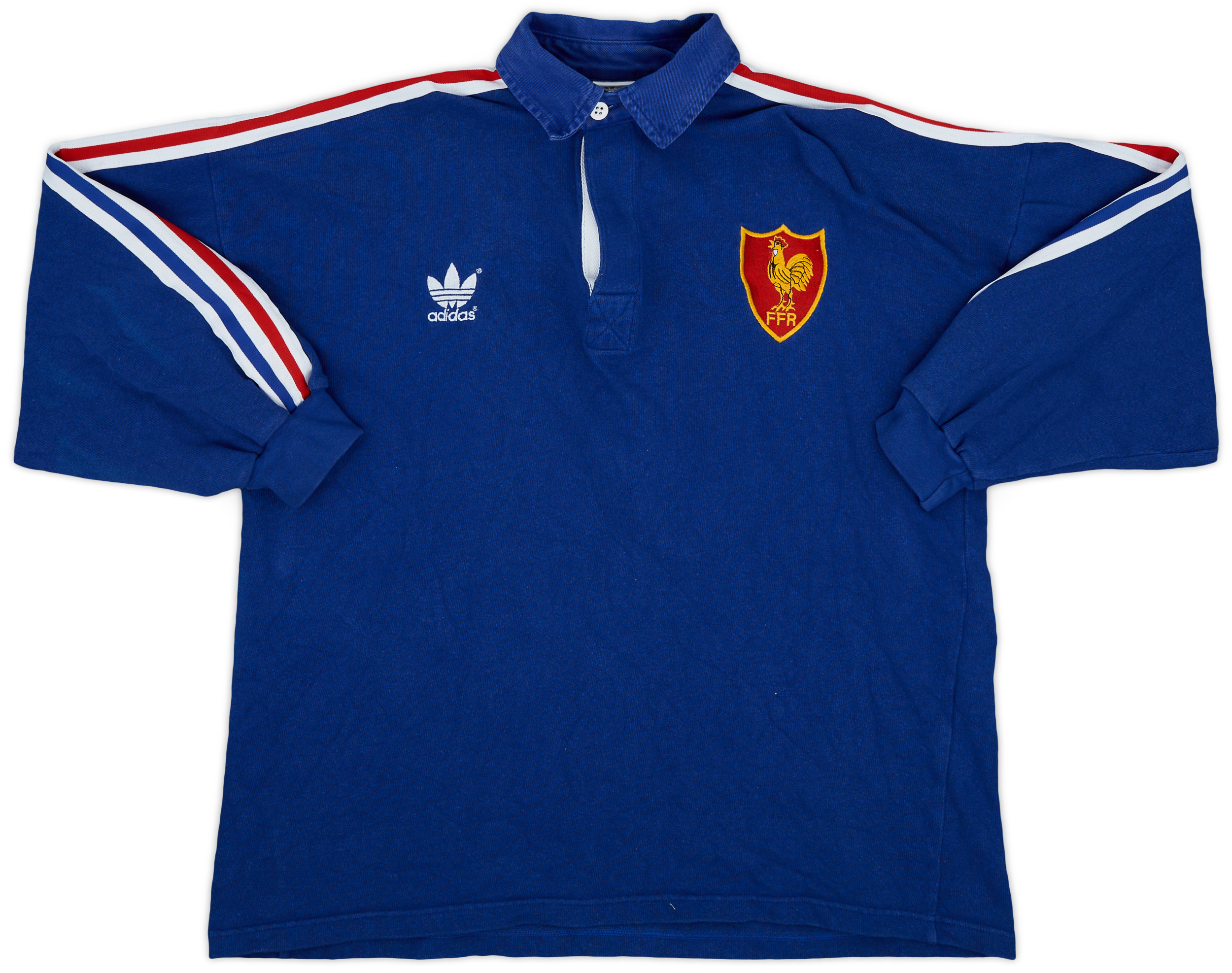 90s Rugby Equipe de France FFR Jersey Shirt by Adidas