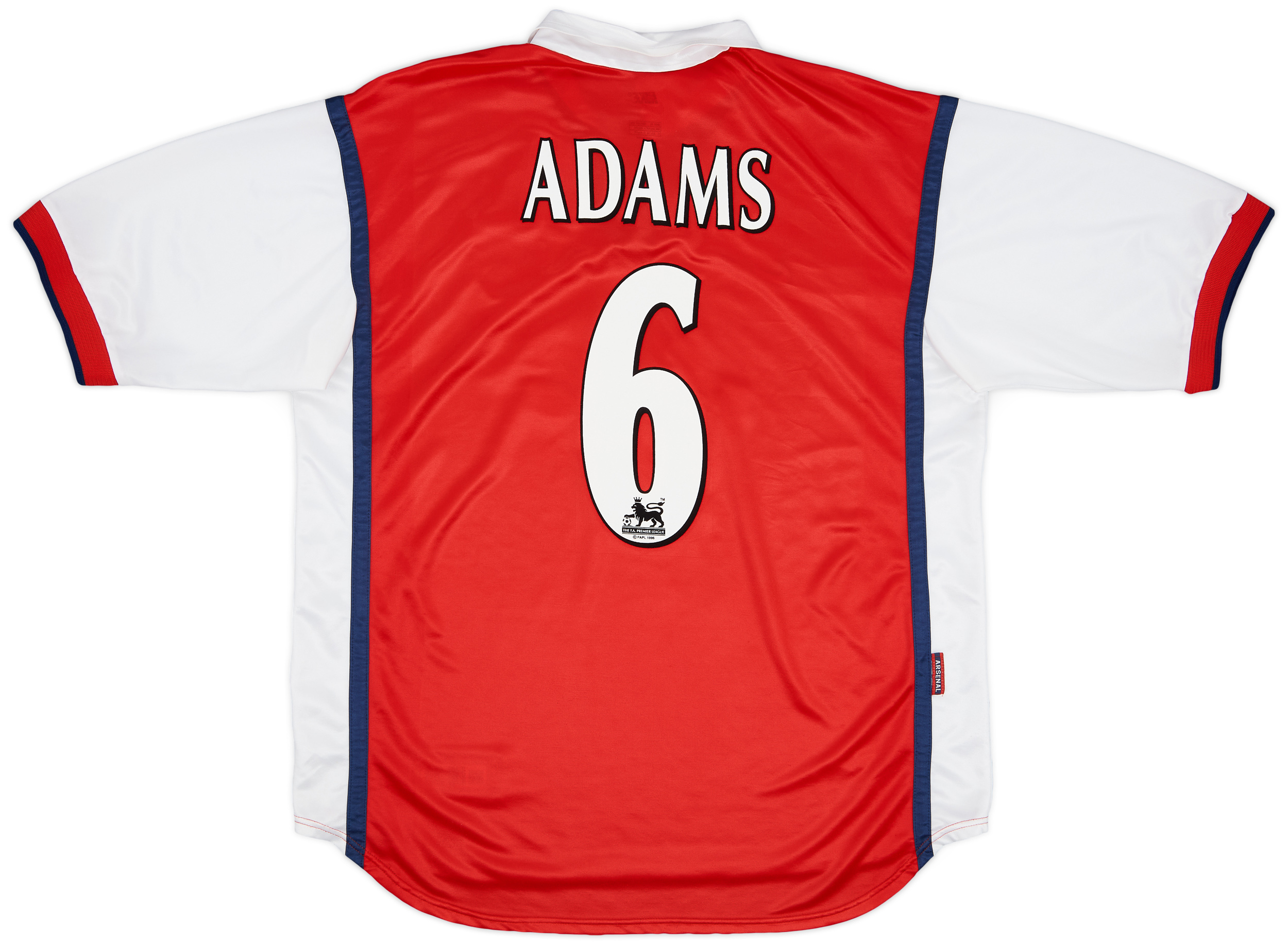 1998-99 Arsenal Home Shirt Adams #6 - 6/10 - (XL)
