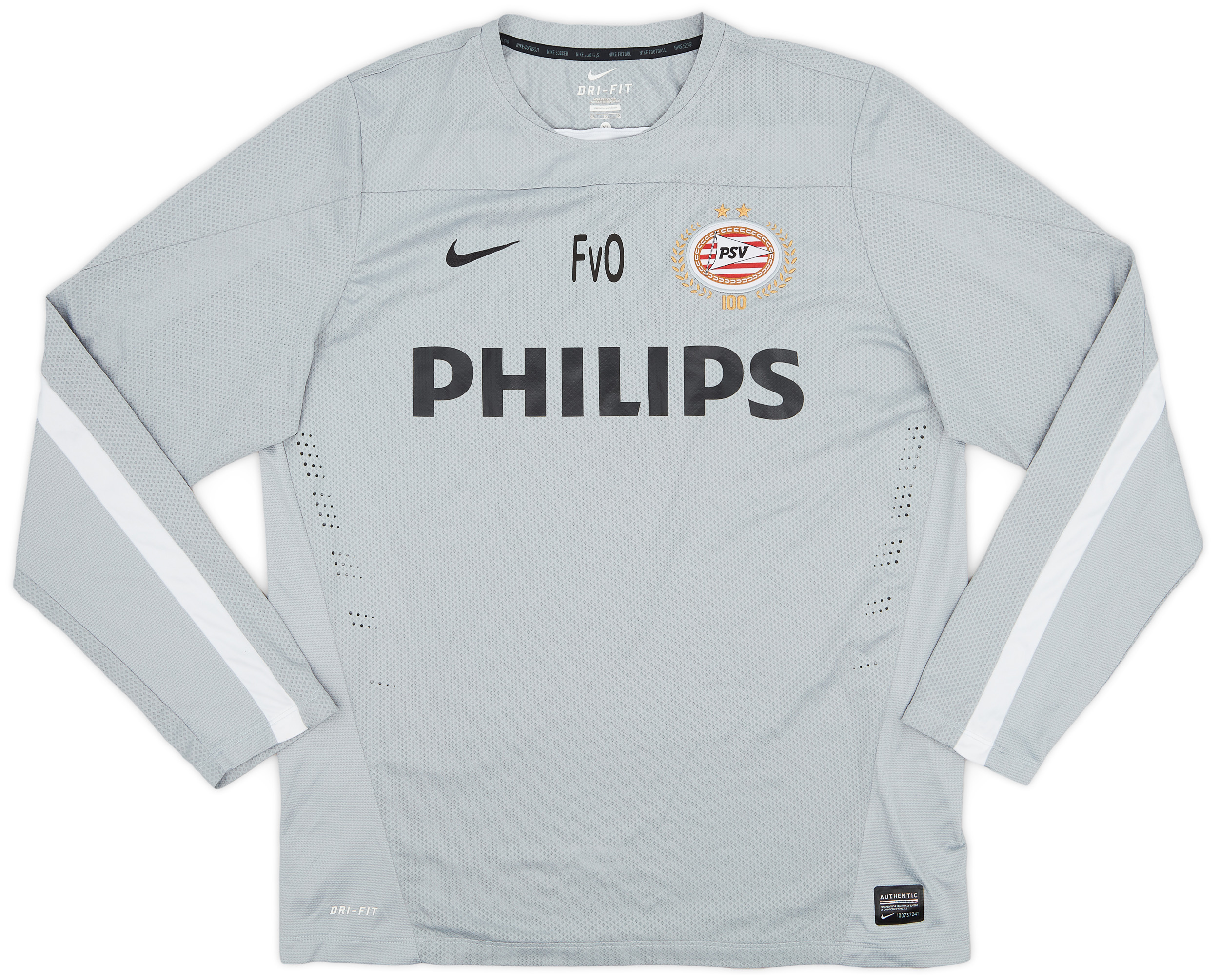 PSV ユニフォーム　03 04 2003-04 PSV Staff Issue Nike Training L/S Shirt 'FvO' - 9/10 - (XL)
