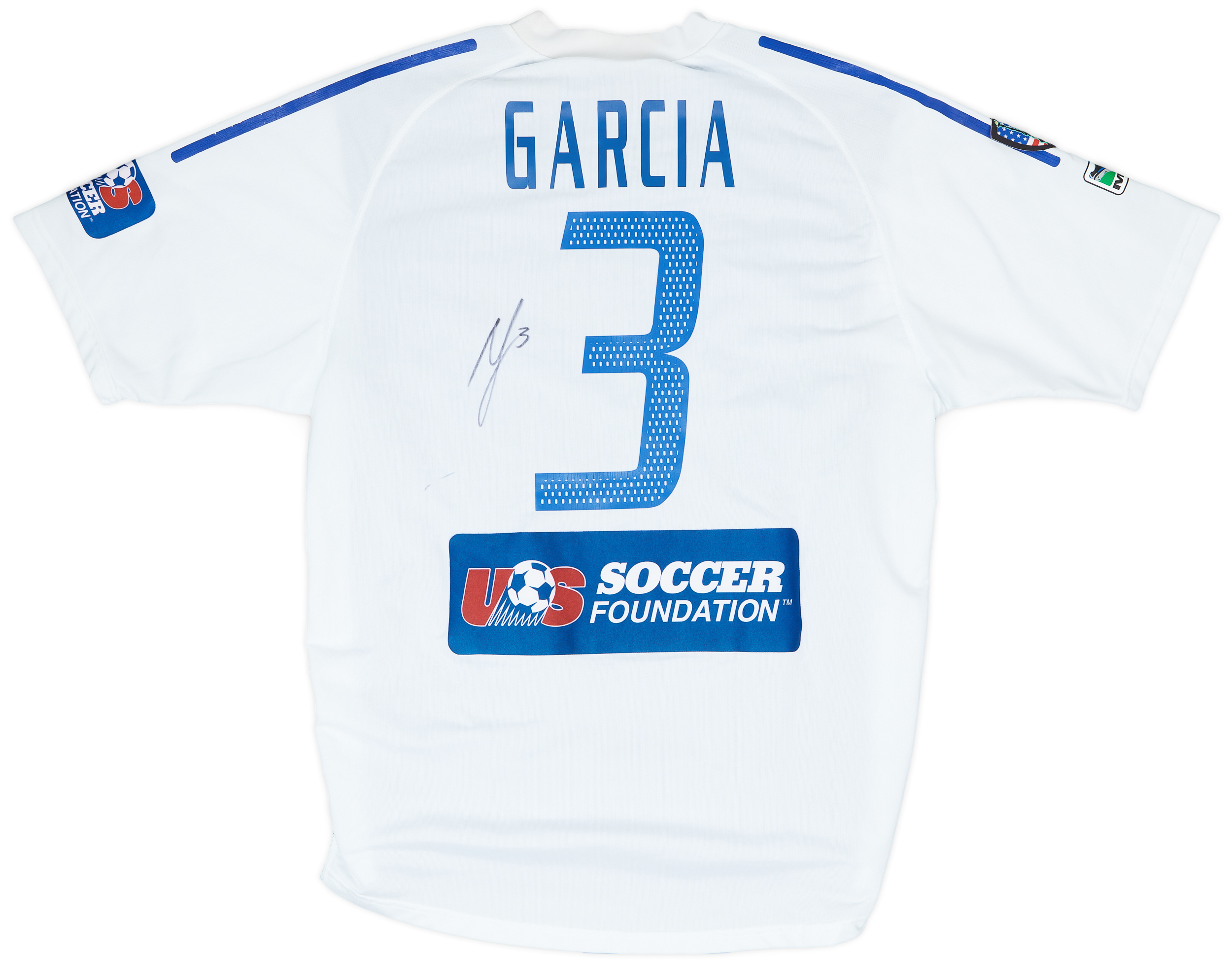 2001-04 Kansas City Wizards Match Issue Signed Away Shirt Garcia #3