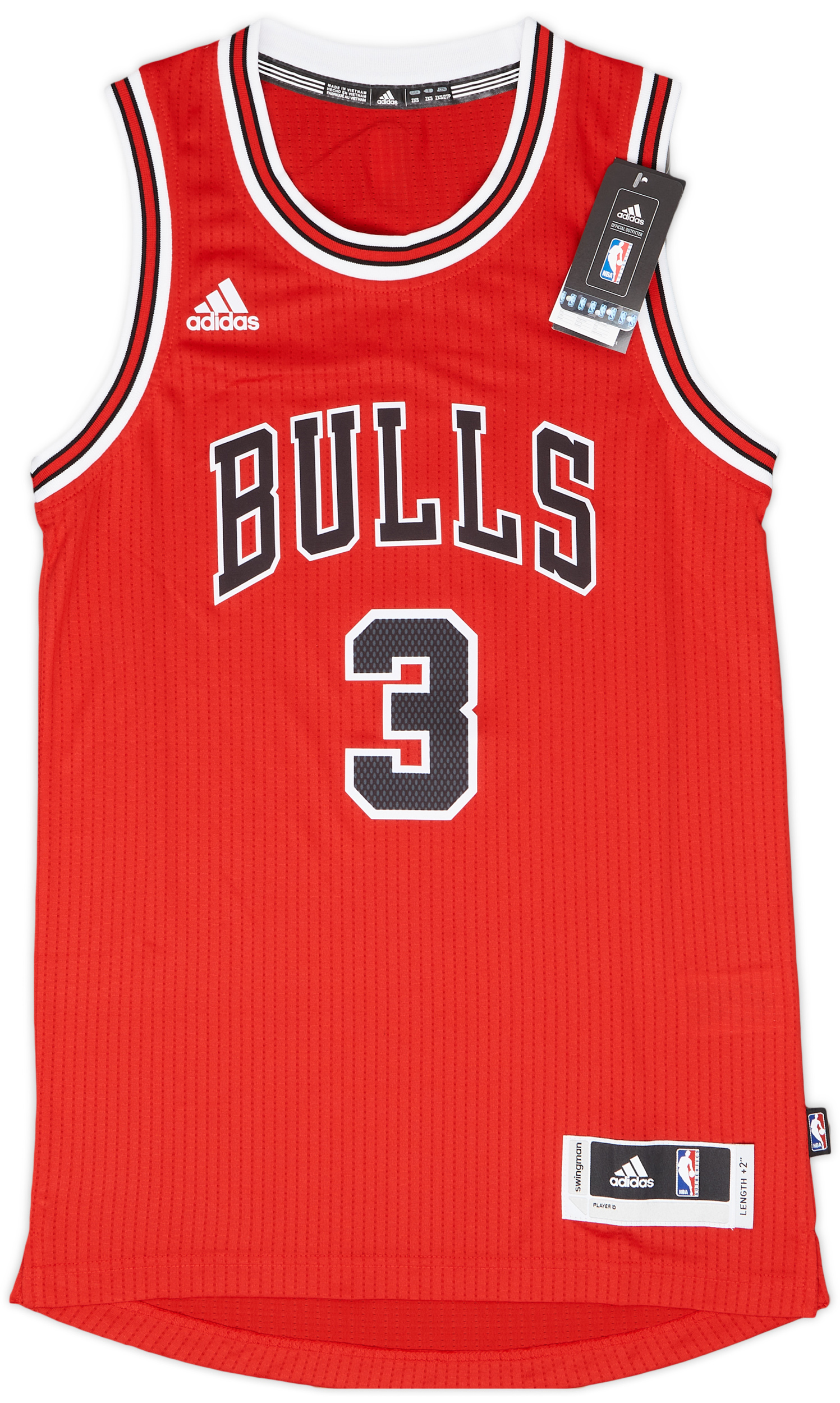 2016-17 Chicago Bulls Wade #3 adidas Swingman Away Jersey (XXS)