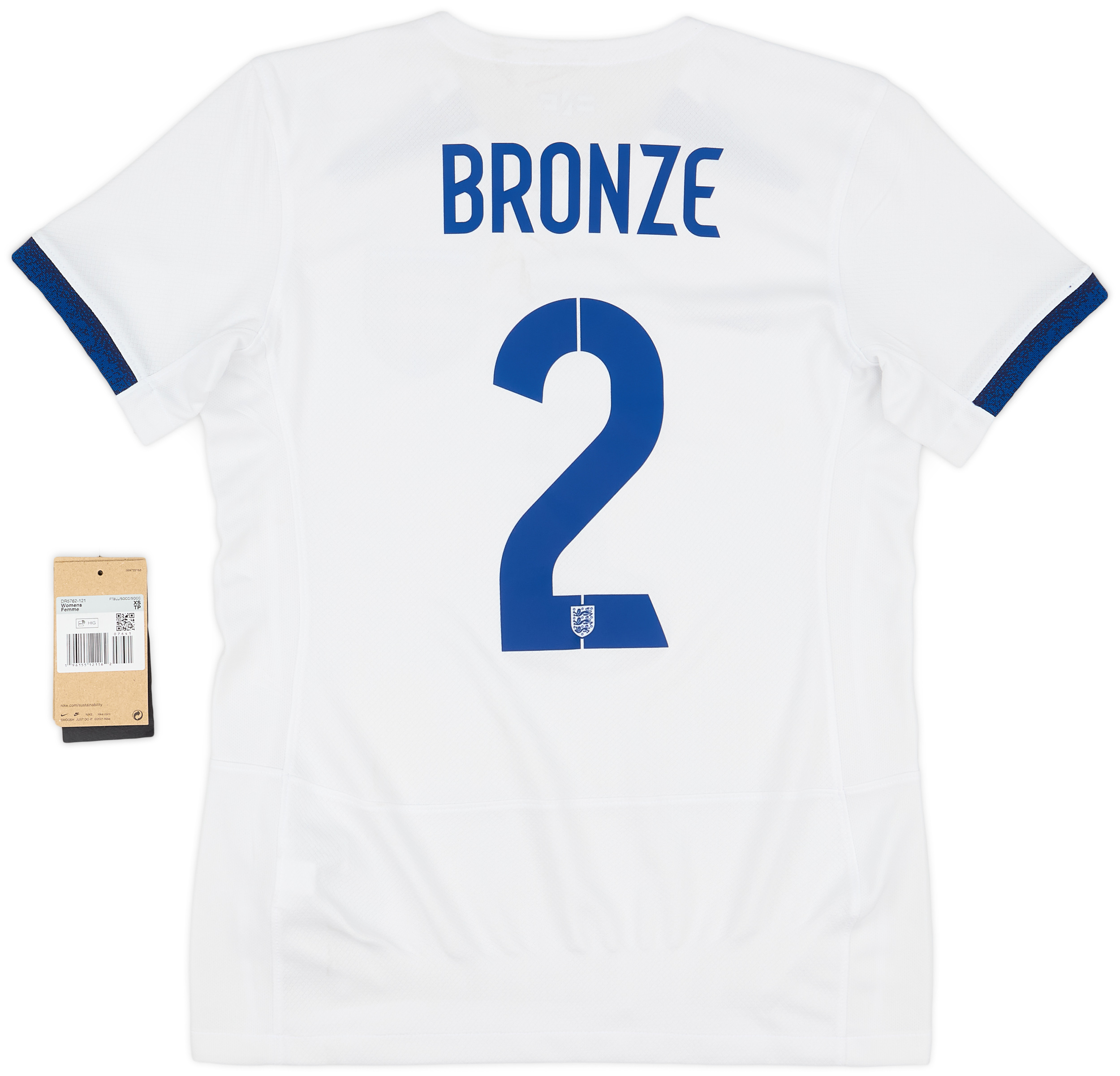 202324 England Women's Home Shirt Bronze 2 Women's XS)