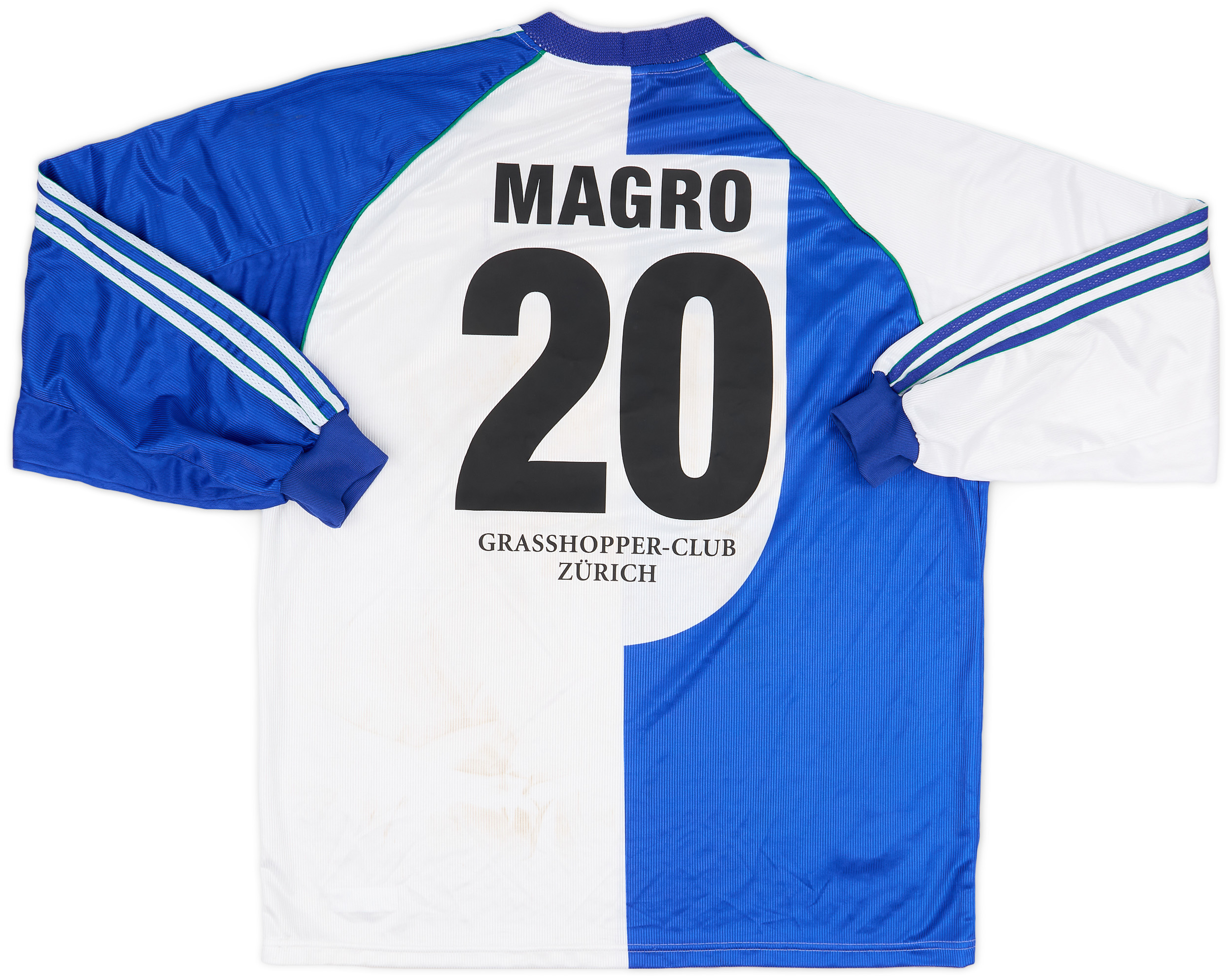 1999-00 Grasshoppers Match Worn Home L/S Shirt Magro #20