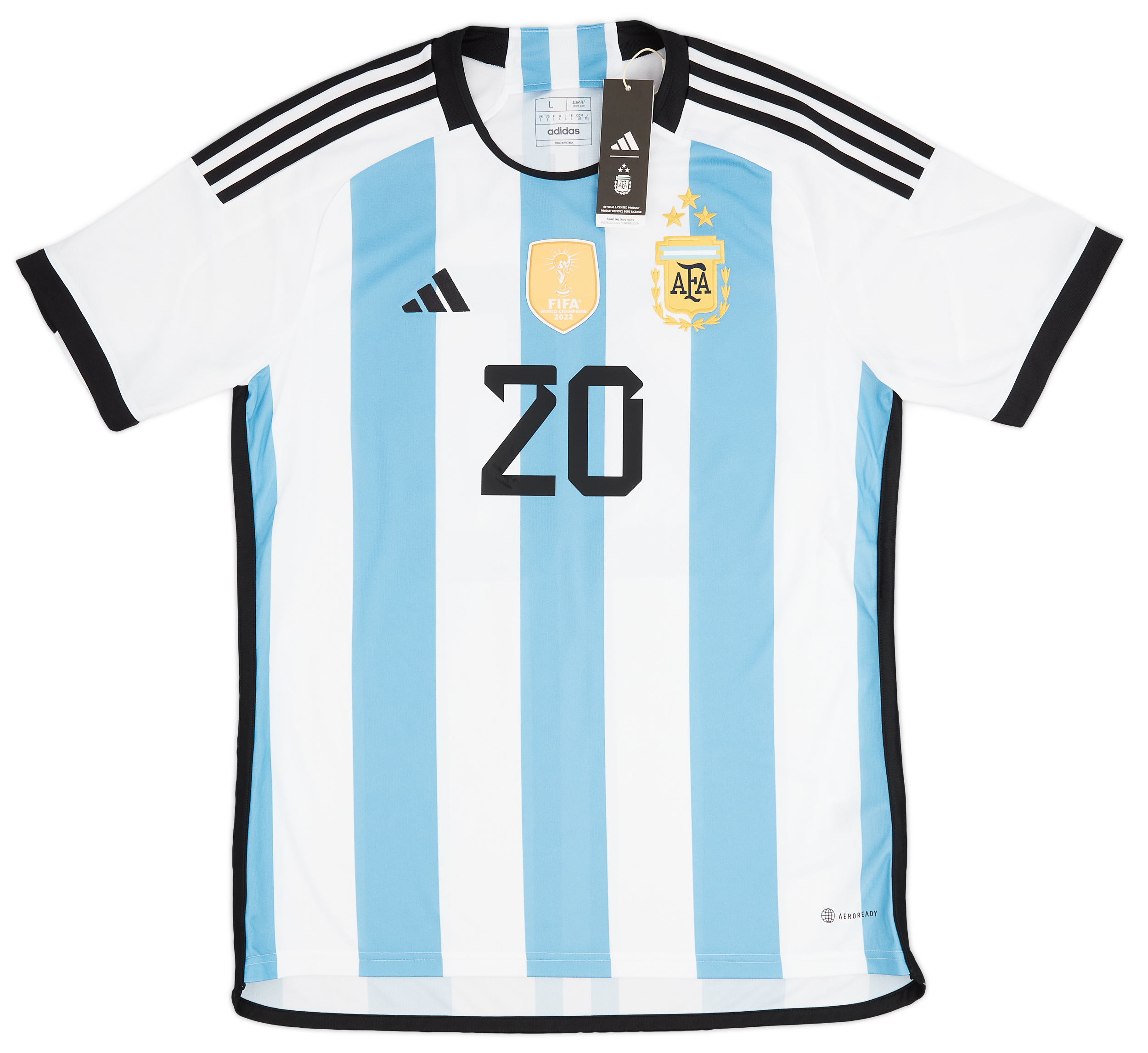 2022-23 Argentina Home Shirt Mac Allister #20