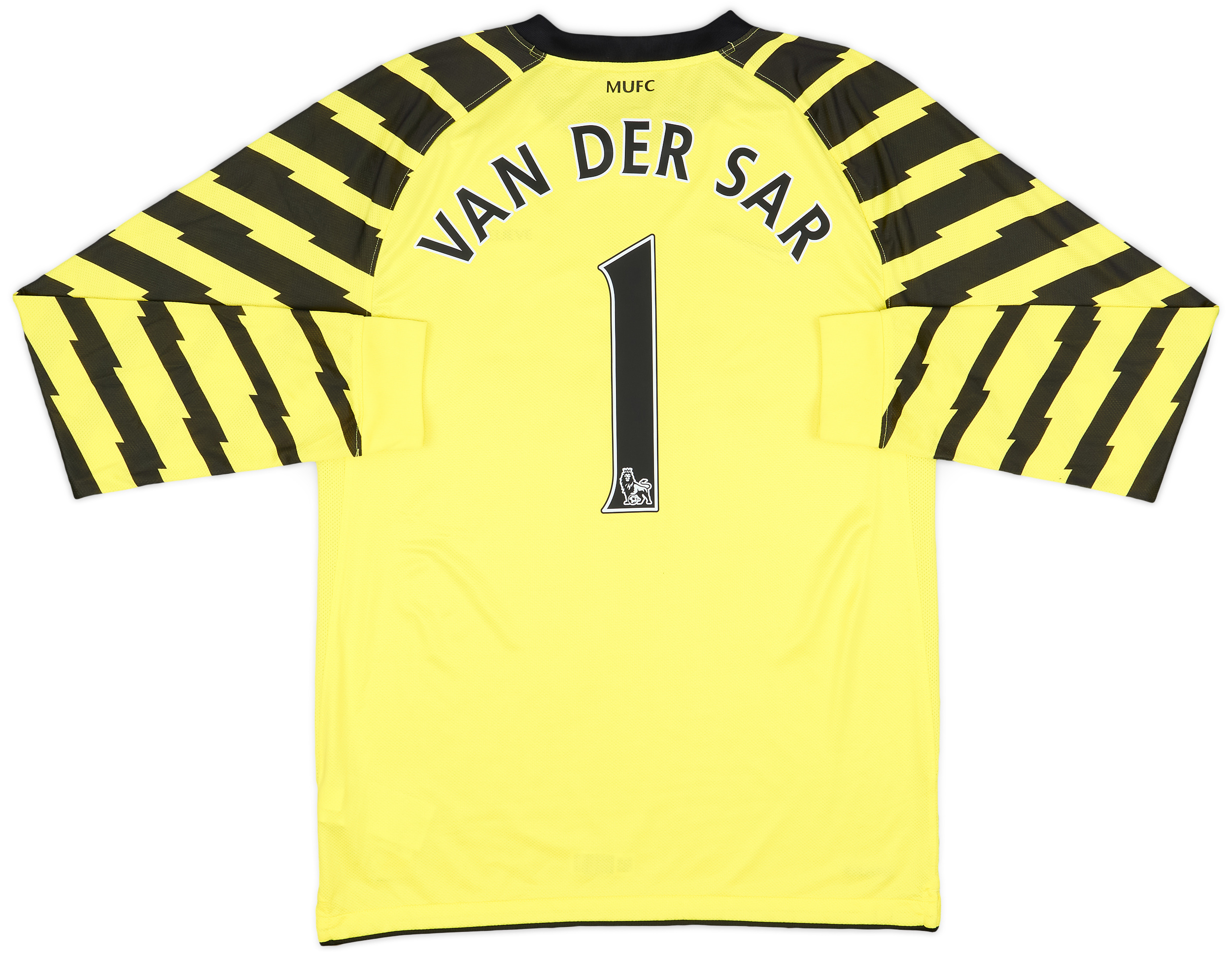 2010-11 Manchester United Yellow GK Shirt Van Der Sar #1 - 9/10 - (M)