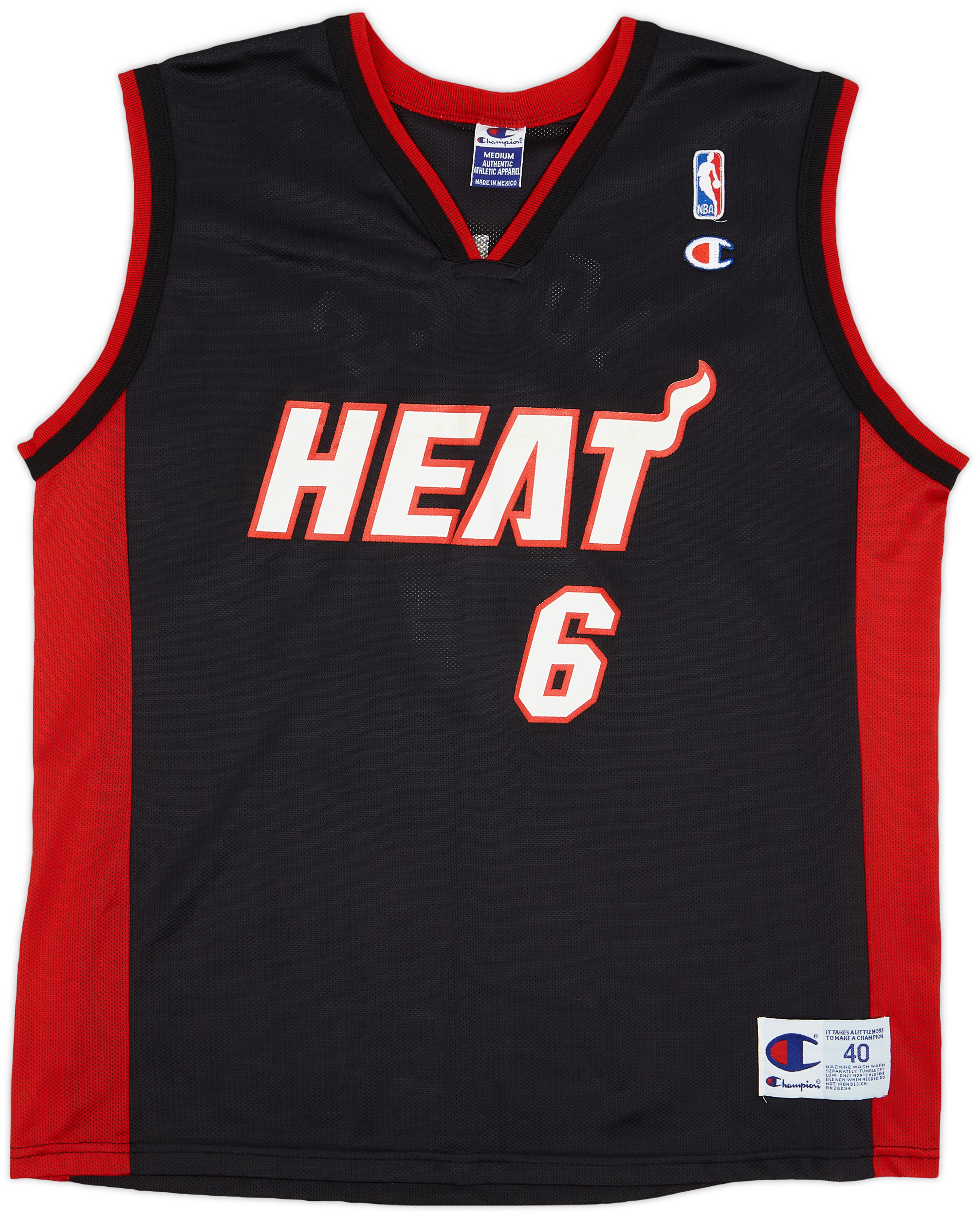 2000-02 Miami Heat Jones #6 Champion Away Jersey - 7/10 - (M)