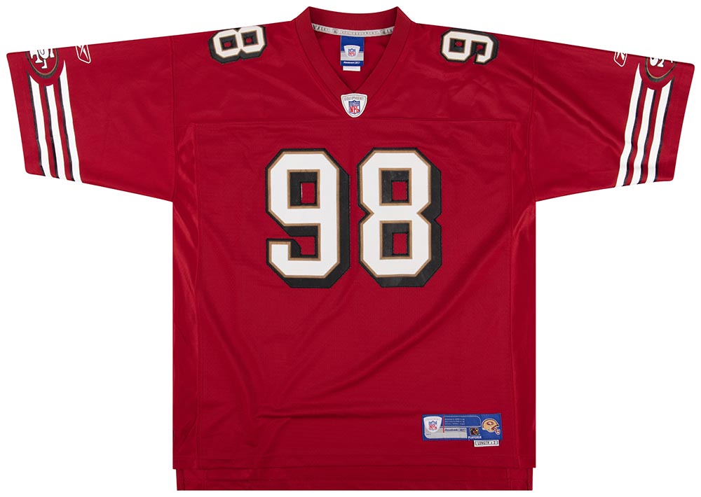 nfl reebok 47ers J.PETERSON レプリカジャージ 激レア！NFL NYジェッツ☆ペニントン レプリカジャージ Reebok製