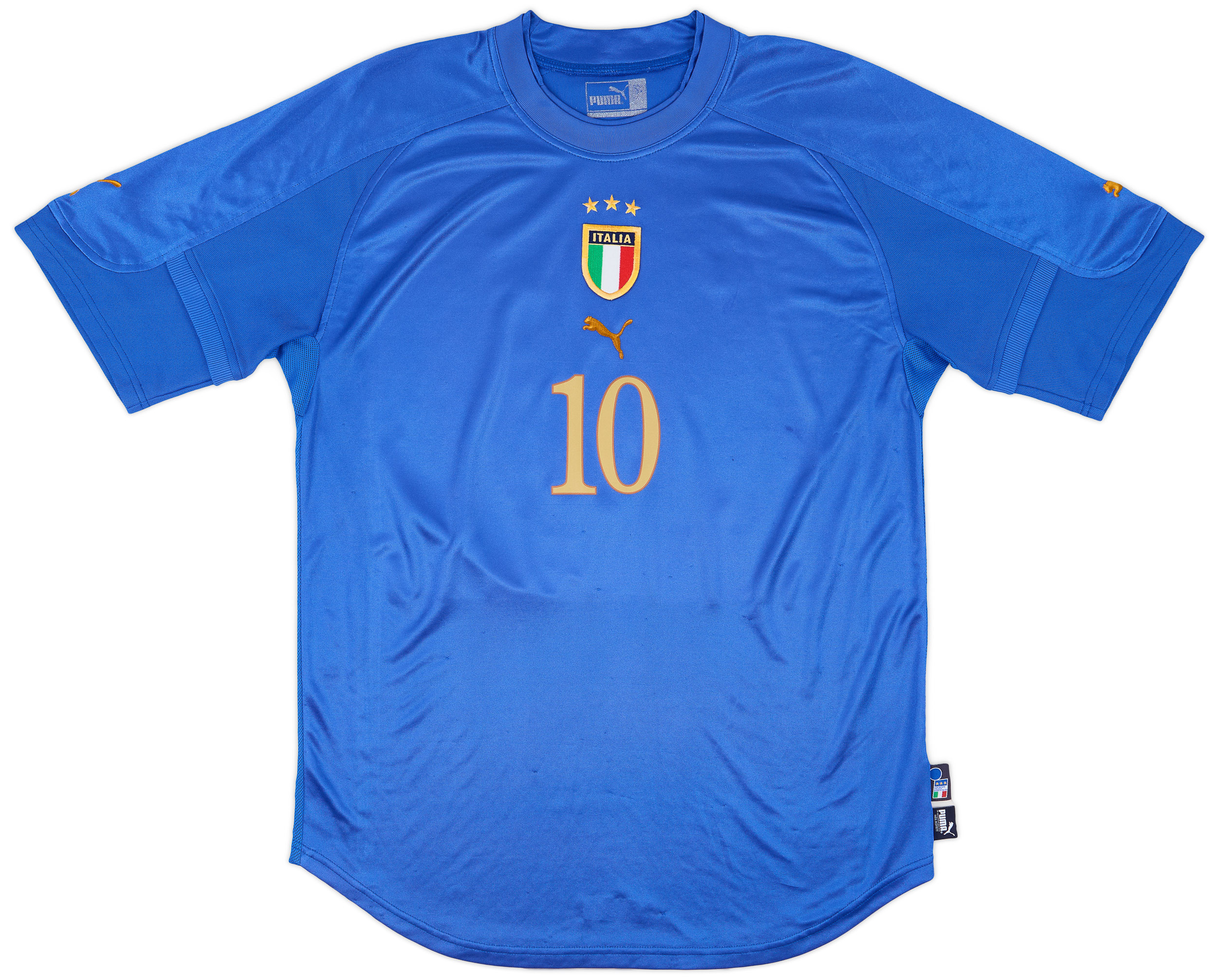 R. Baggio イタリア代表　football 2004 2004-06 Italy Home Shirt R.Baggio #10 - 7/10 - (M)