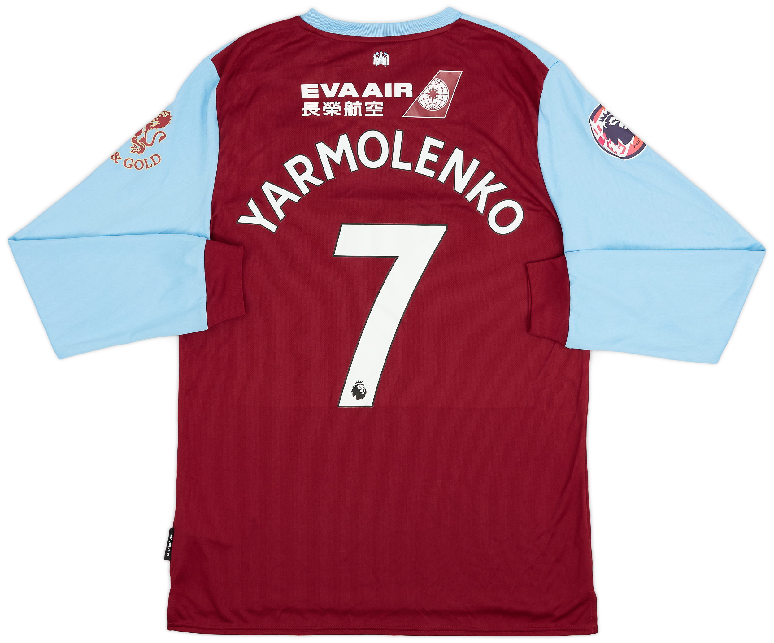 Umbro West Ham Yarmolenko 7 ユニフォーム 2019-20 West Ham Match Issue Home L/S Shirt Yarmolenko #7