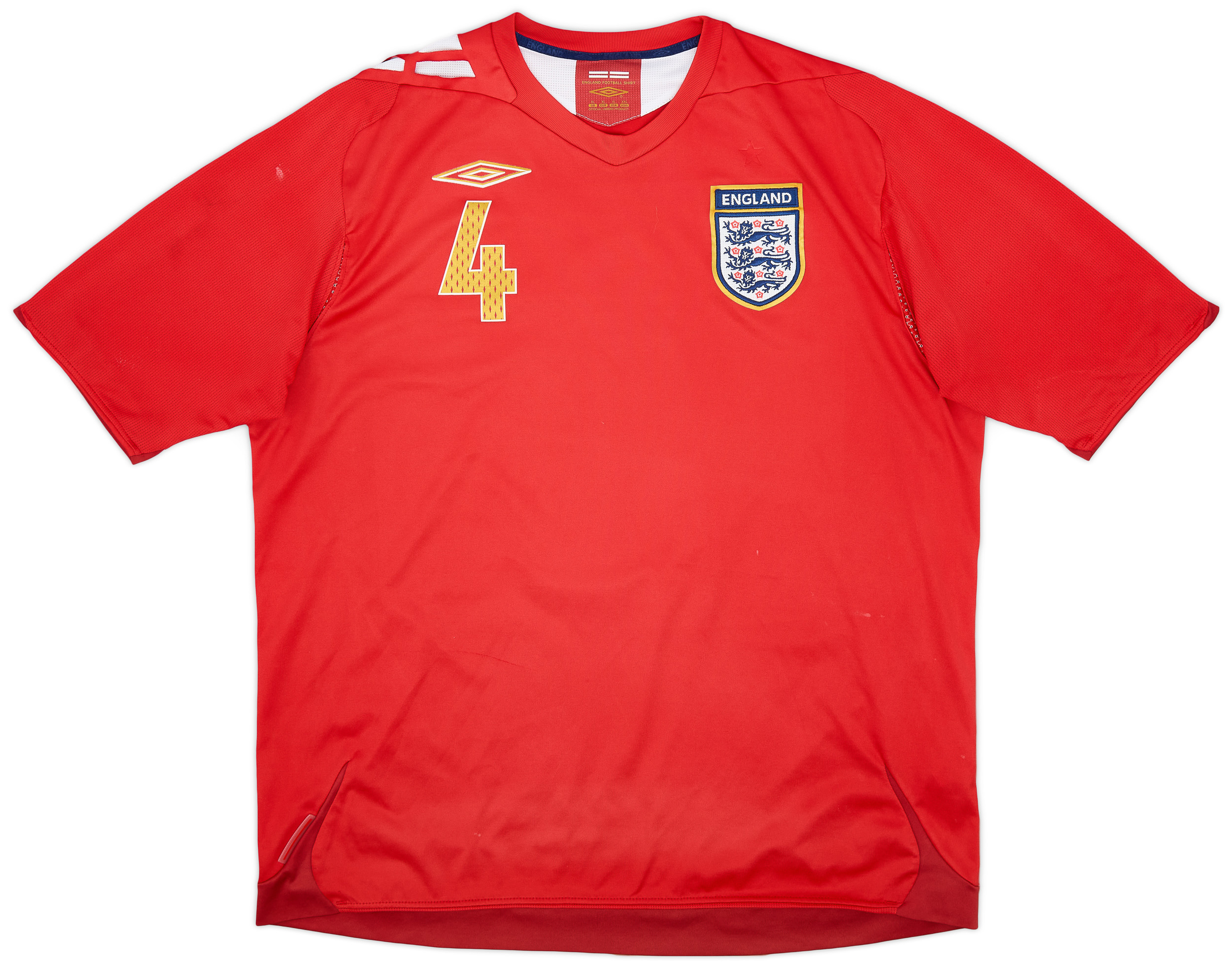 04/06 UMBRO × ENGLAND Away Game Shirts 2004-06 England Away Shirt Owen #10 - 6/10 - (XL)