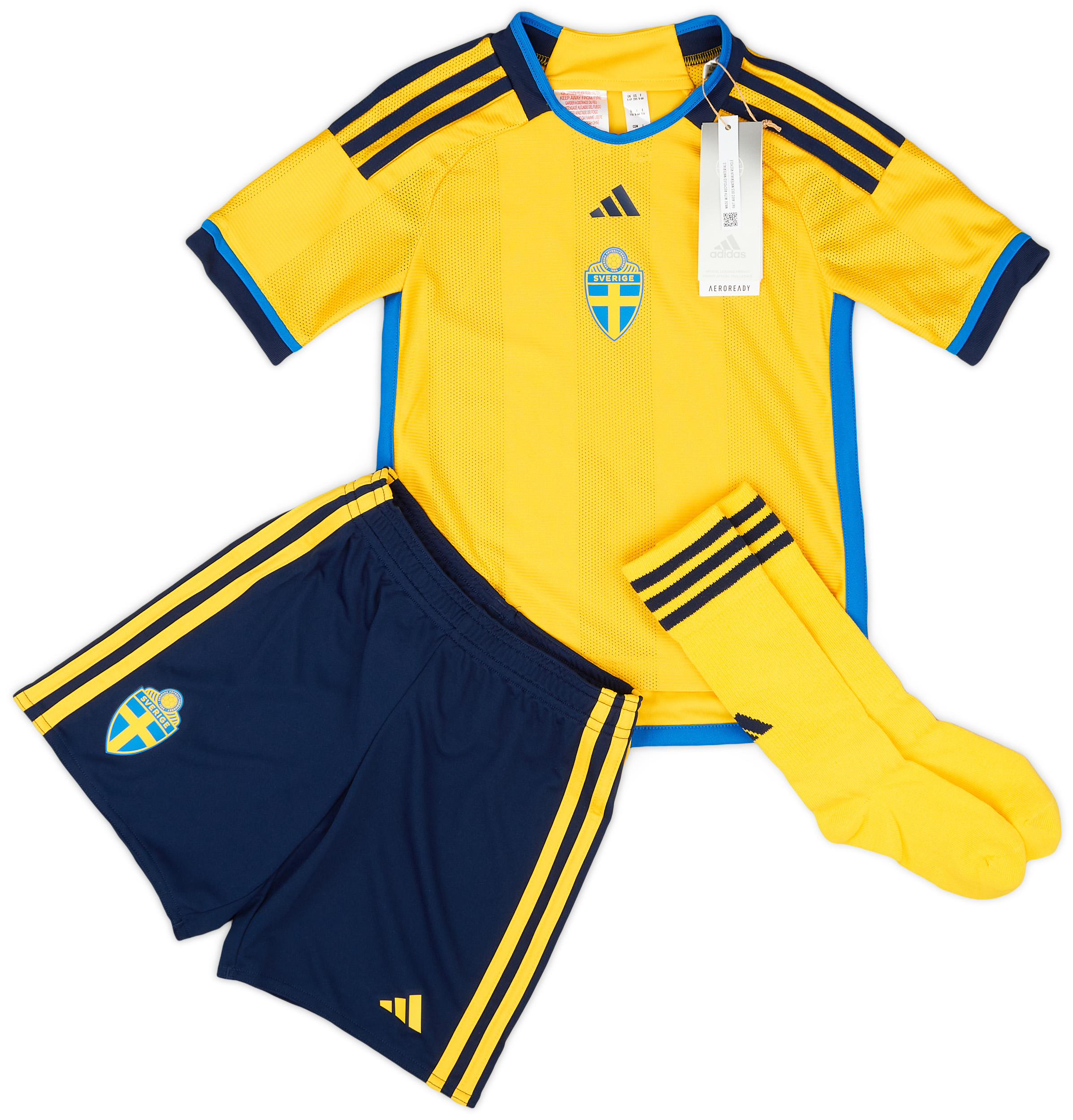 2022 23 Sweden Home Full Kit KIDS 2022-23-sweden-home-full-kit-kids