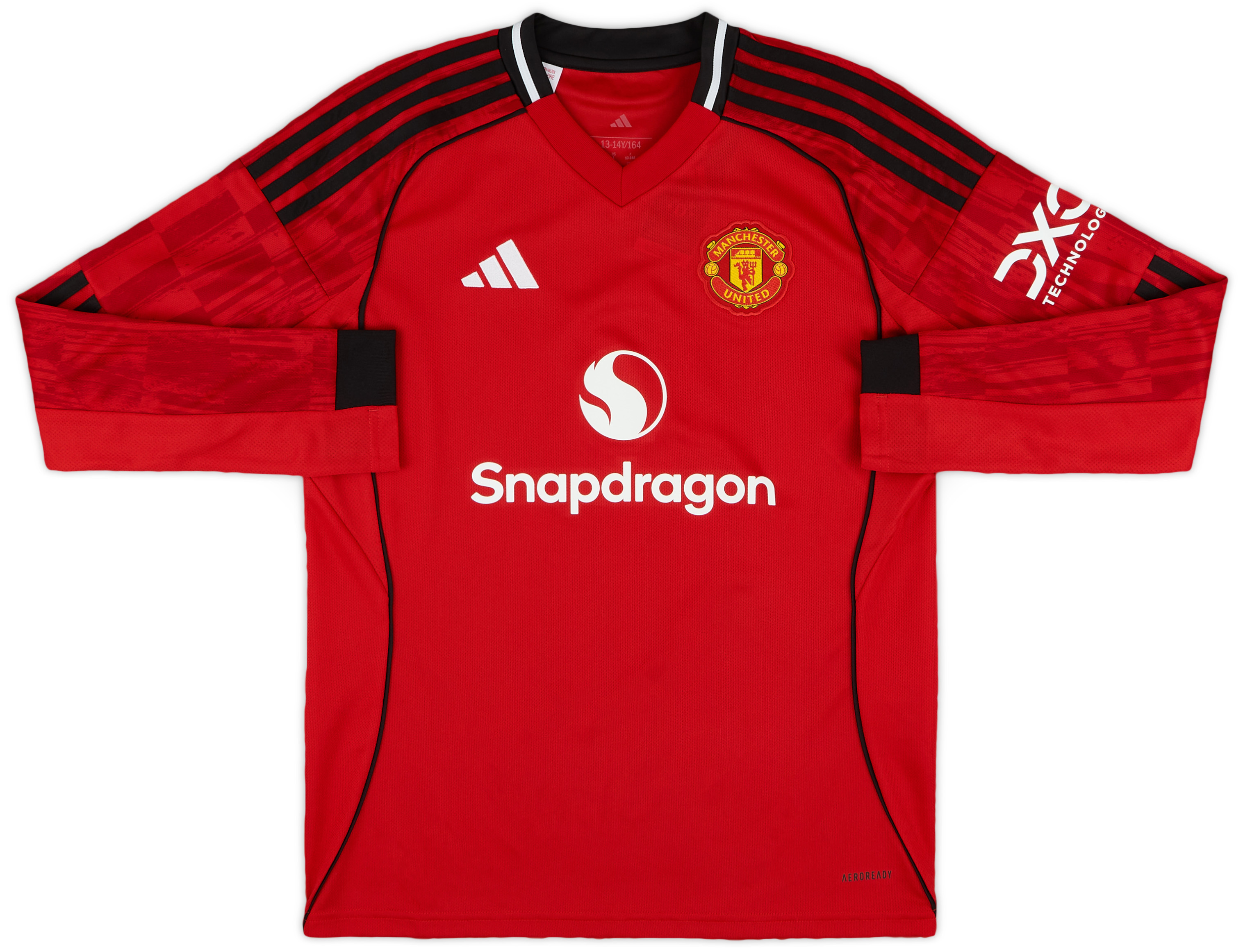 2025-26 Manchester United Home L/S Shirt (KIDS)