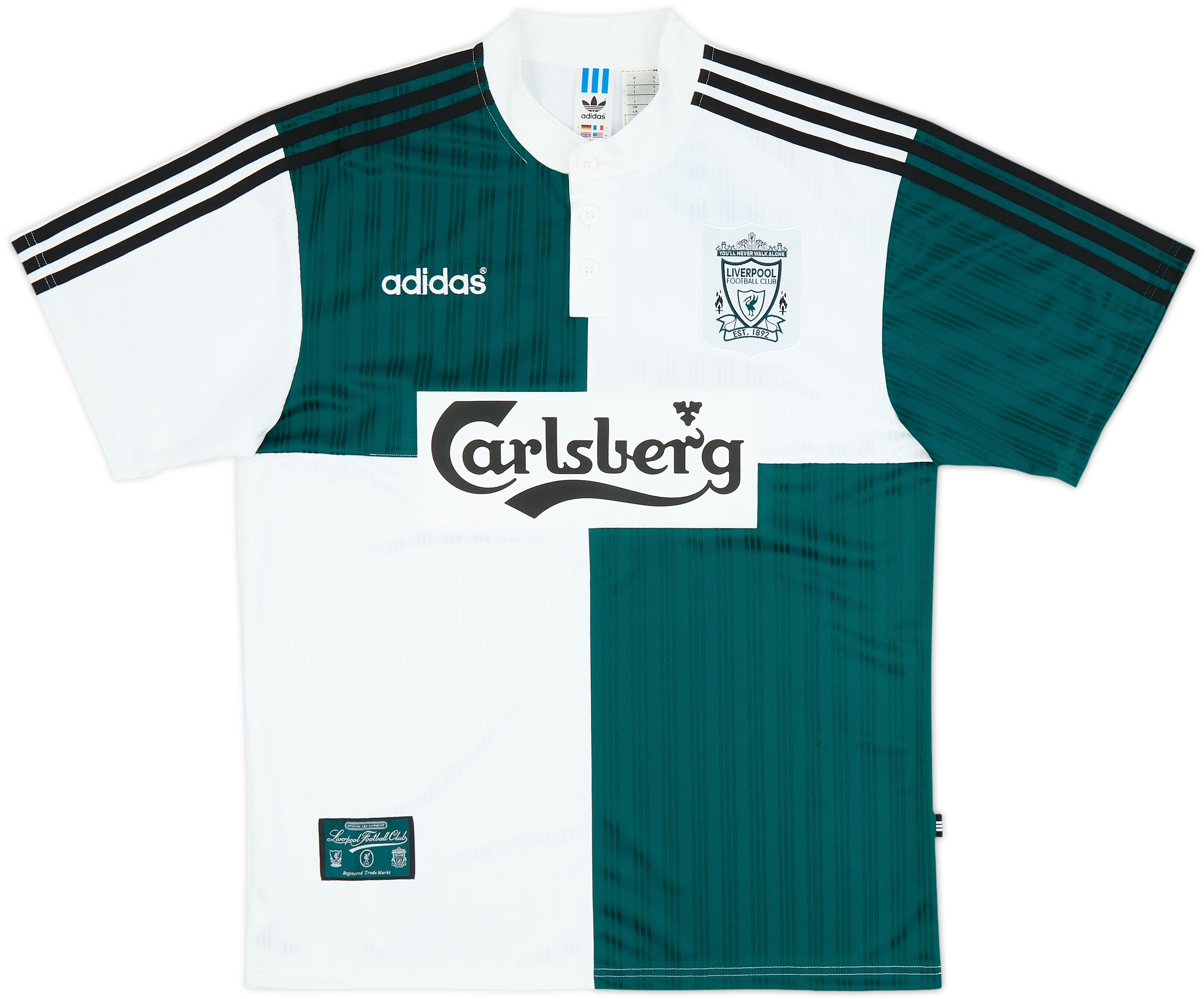 リバプール1995/96awayラドックサッカーユニフォームfootball 1995-96 Liverpool adidas Originals Reissue Away Shirt