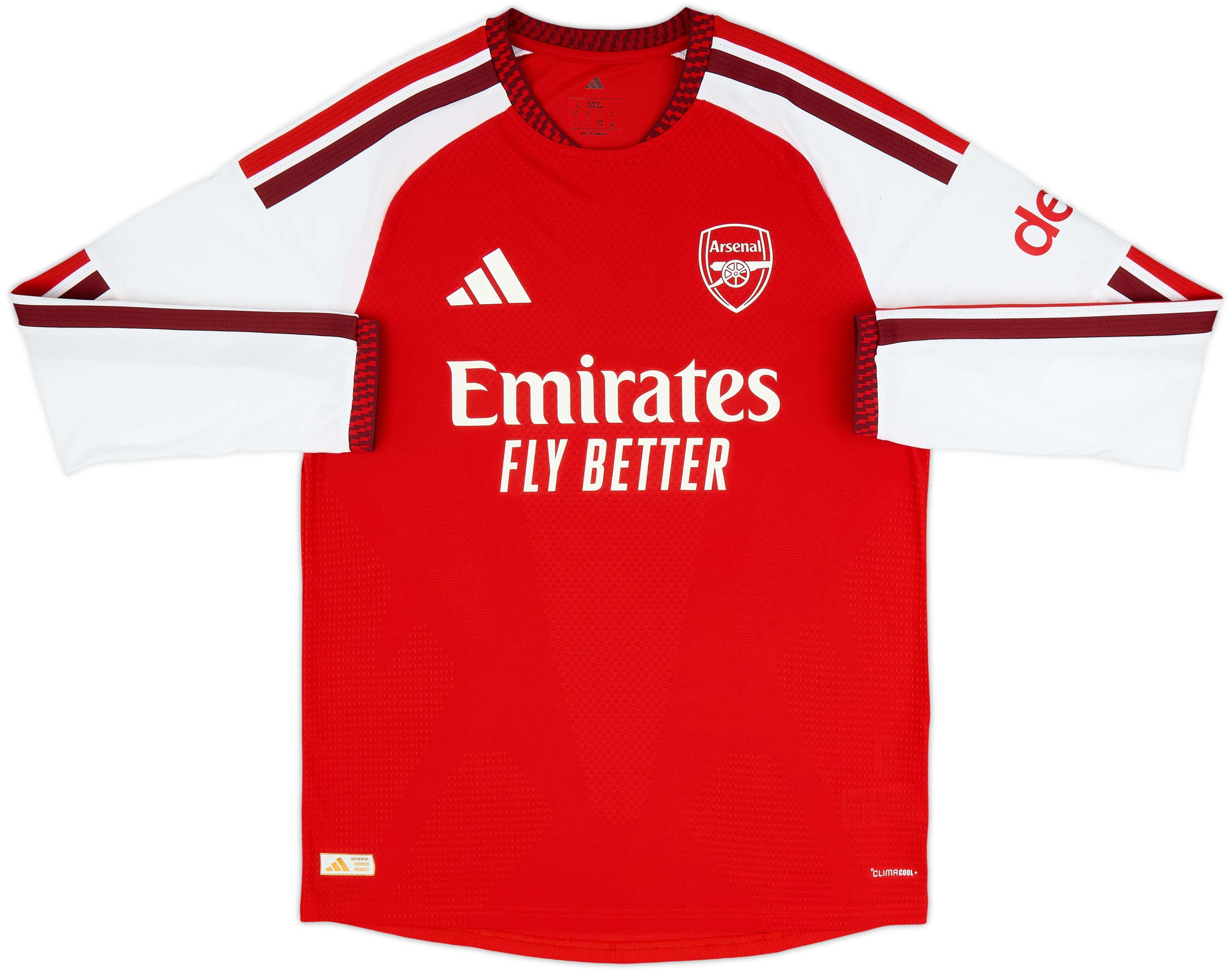 2026-27 Arsenal Authentic Home L/S Shirt - with Champions Patch
