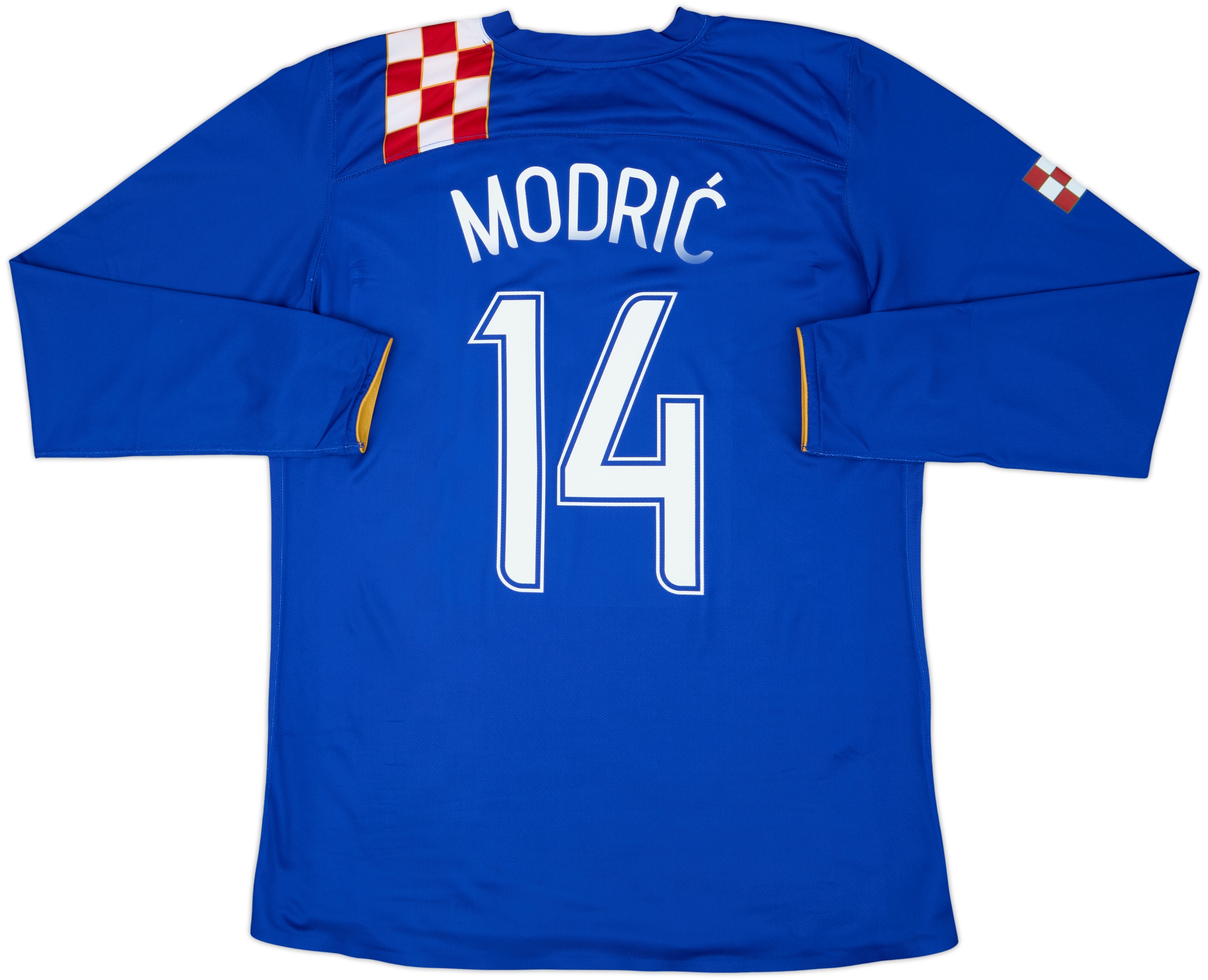 2006-08 Croatia Player Issue Away L/S Shirt Modric #14 - 9/10 - (XL)
