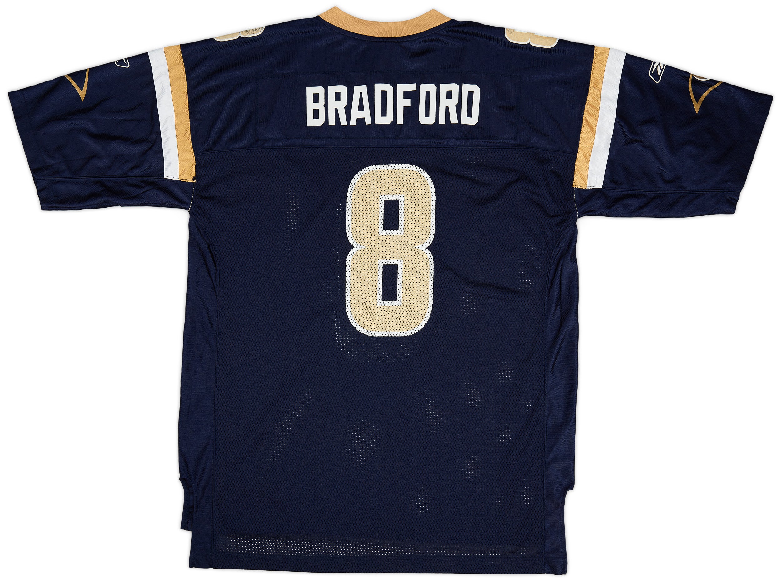2010 St. Louis Rams Bradford 8 Reebok On Field Jersey Home XL
