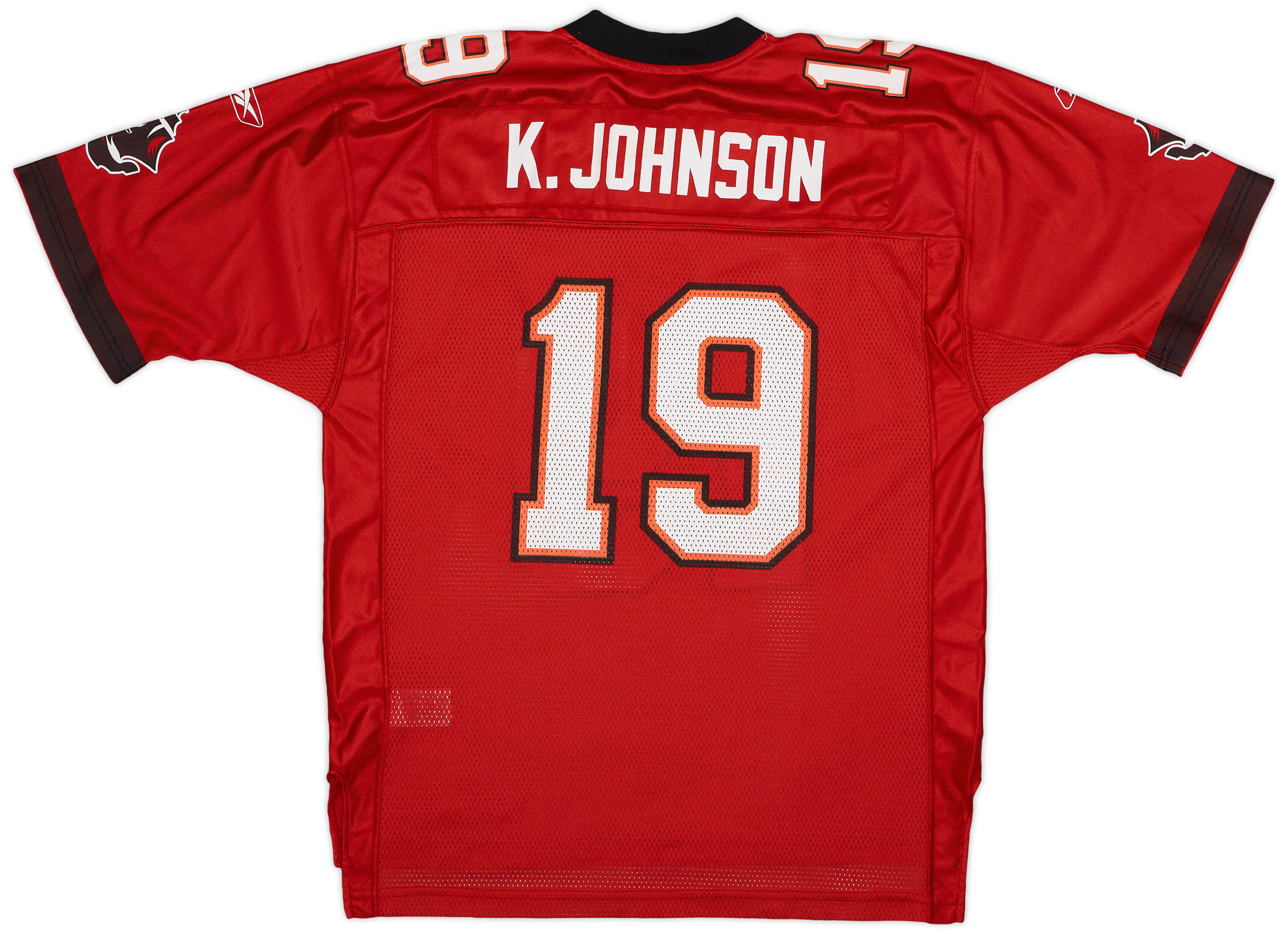 2002-03 Tampa Bay Buccaneers K.Johnson #19 Reebok On Field Home Jersey - 8/10 - (L)