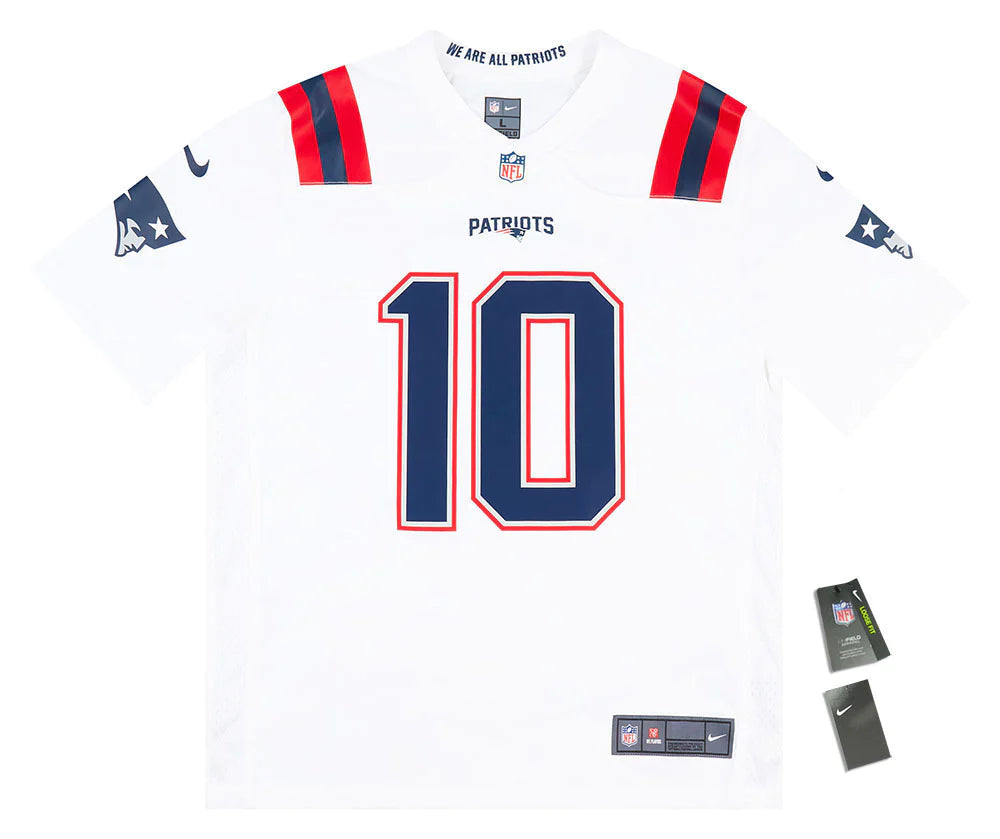 202122 New England Patriots Jones 10 Nike Game Jersey (Away) XL W/Tags