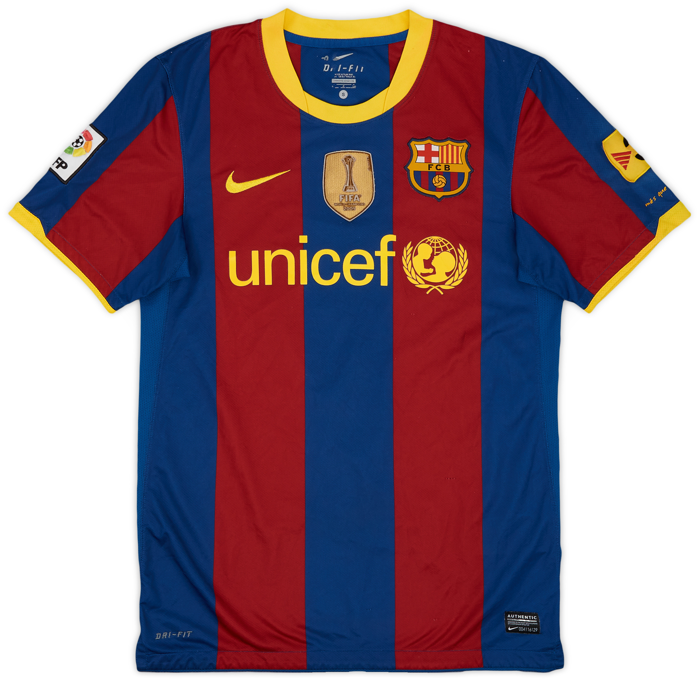 激安ブランド 2010-11 Barcelona Home Shirt David Villa #7 - 4/10 - (S) ウェア