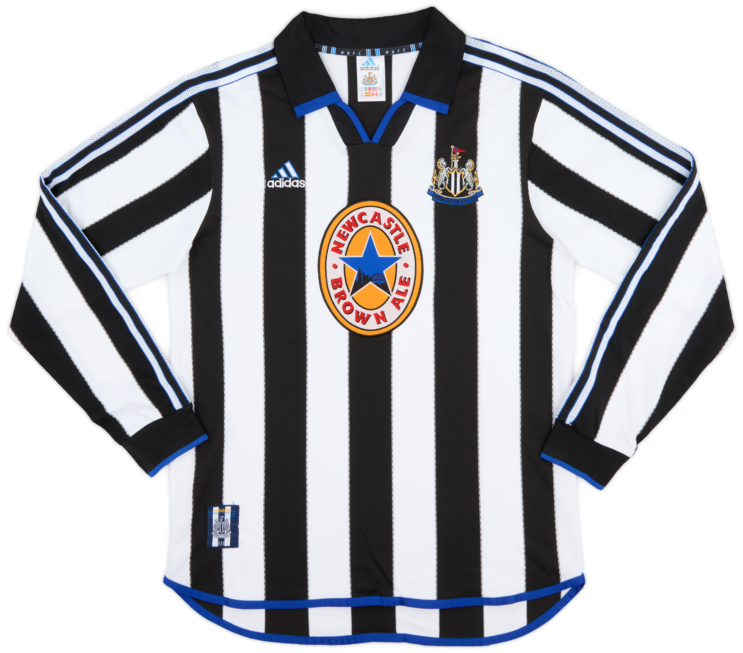 1999-00 Newcastle Home L/S Shirt Shearer #9 - 9/10 - (M)