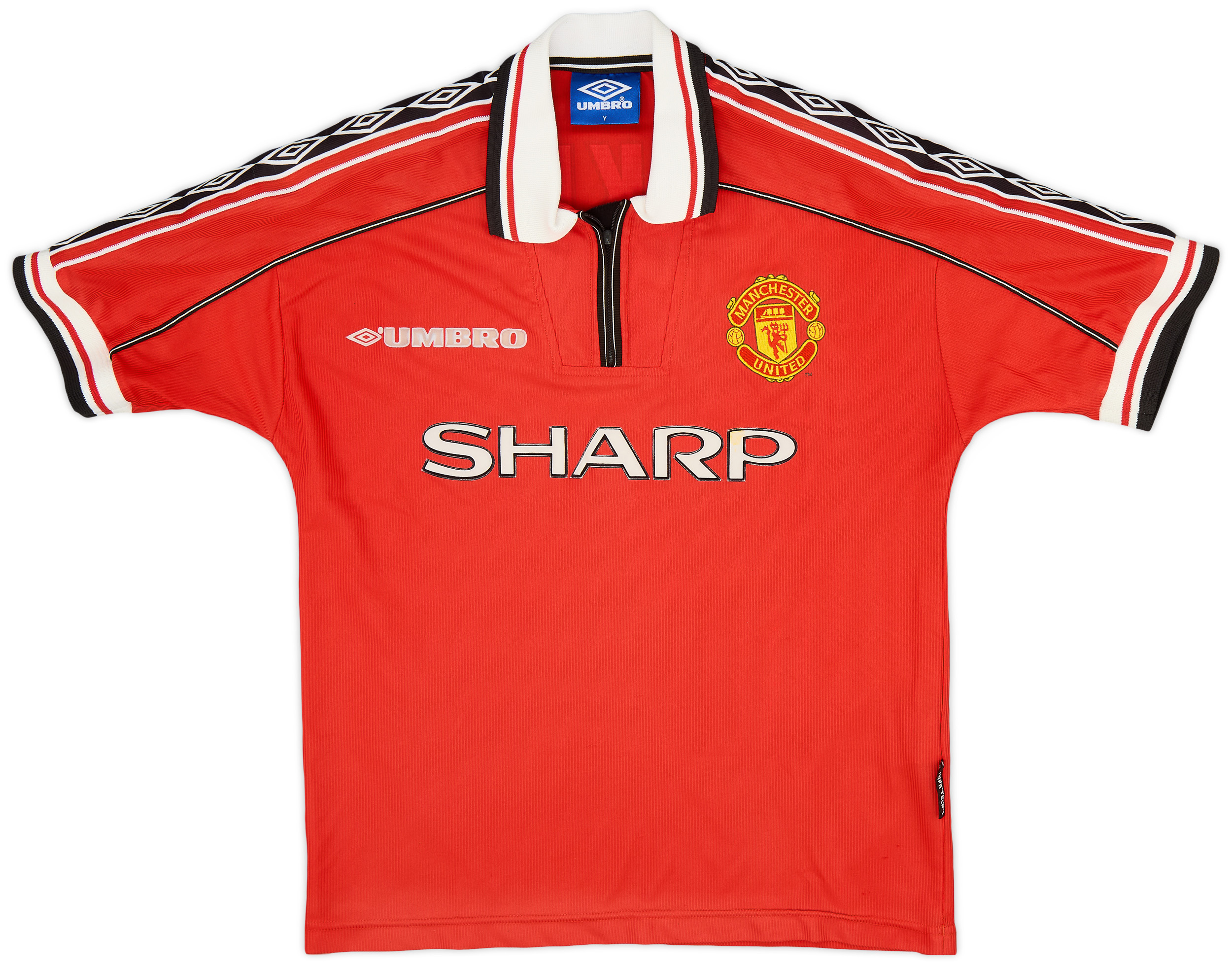1998-00 Manchester United Home Shirt Beckham #7 - 7/10 - (XL.Boys)