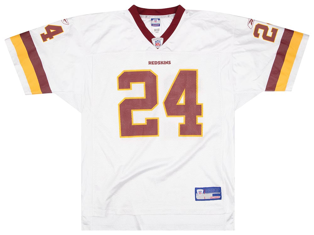 【adidas】NFL REDSKINS フットボールゲームシャツ A-3726 2002-03 Washington Redskins Bailey #24 Reebok On Field