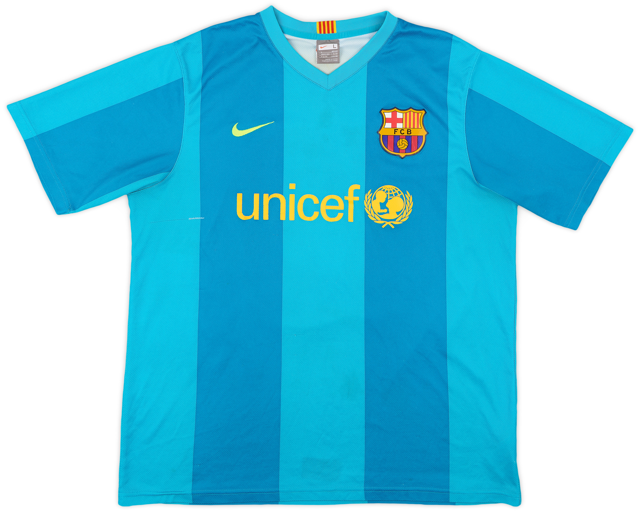 07/08 FC Barcelona MESSI 19番 2007-08 Barcelona Home Shirt Messi #19 - 7/10 - (S)