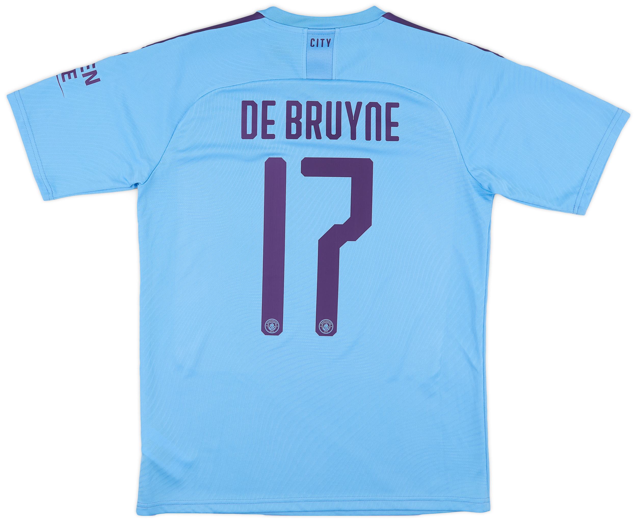 19-20 Manchester City デブライネ #17 2019-20 Manchester City Home Shirt De Bruyne #17 - 9/10 - (M)