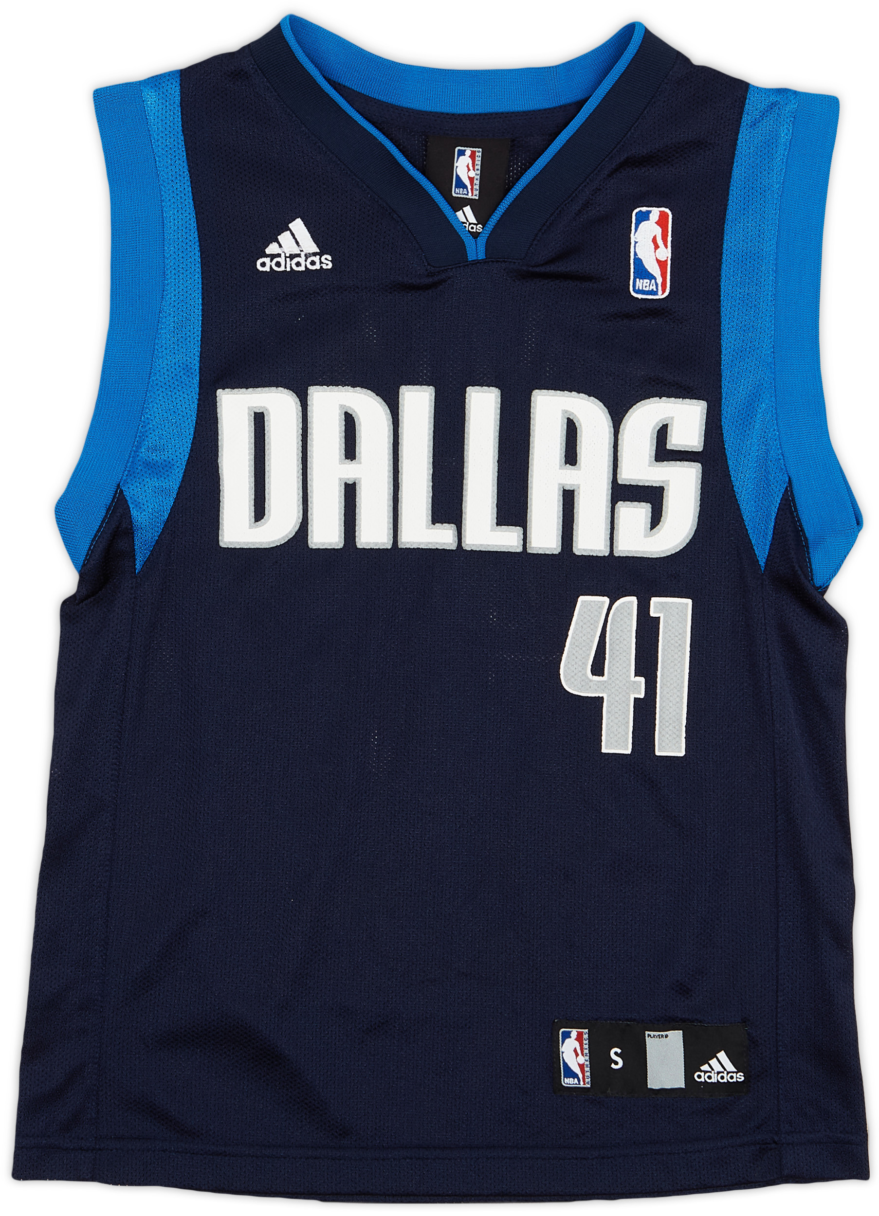 2006-10 Dallas Mavericks Nowitzki #41 adidas Away Jersey - 8/10 - (S.Boys)