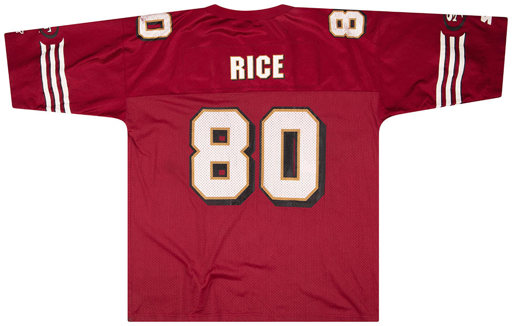 1996-00 San Francisco 49ers Rice #80 Starter Jersey (Home) XXL