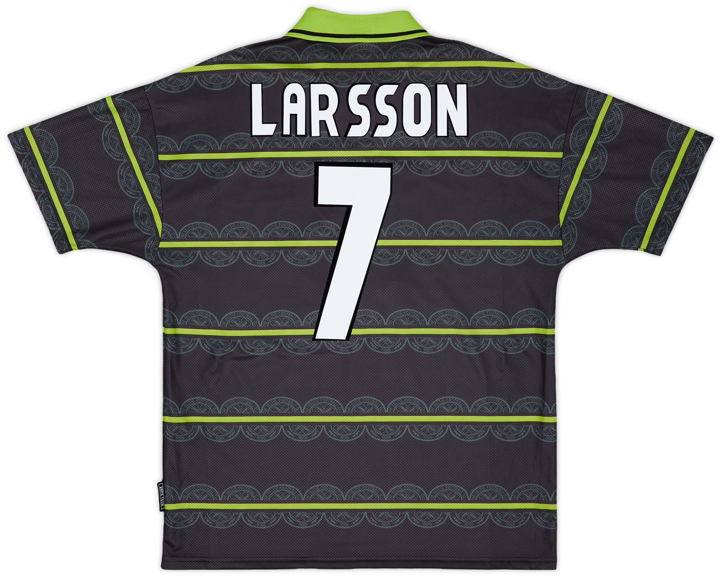 ウェア Celtic 1998/99  Uniform #7 LARSSON Celtic FC 1998/99 Home Jersey #7 Larsson UMBRO 2XL Short