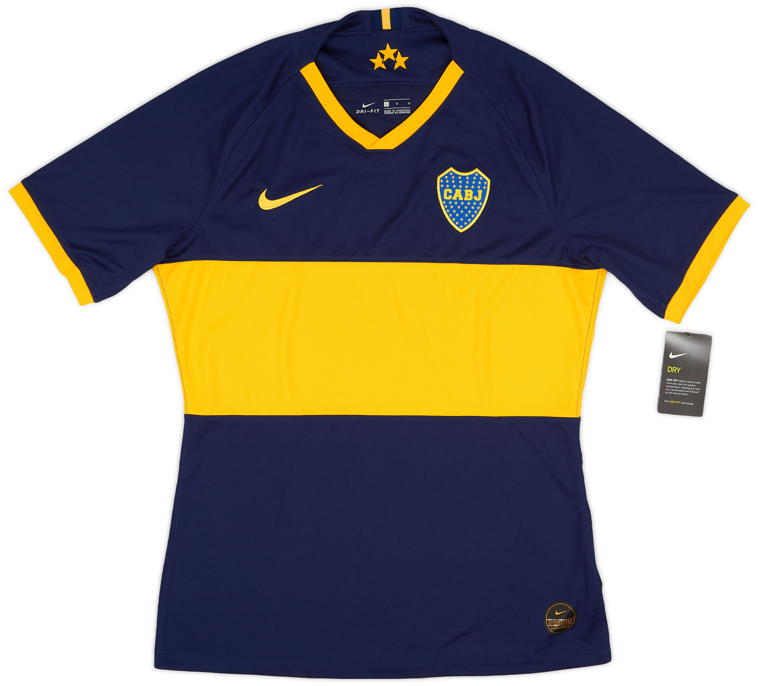 Boca Juniors Nike シャツ Qatar Airways CABJ CABJ Boca Juniors Jersey Men's Large White Nike 2018 Away
