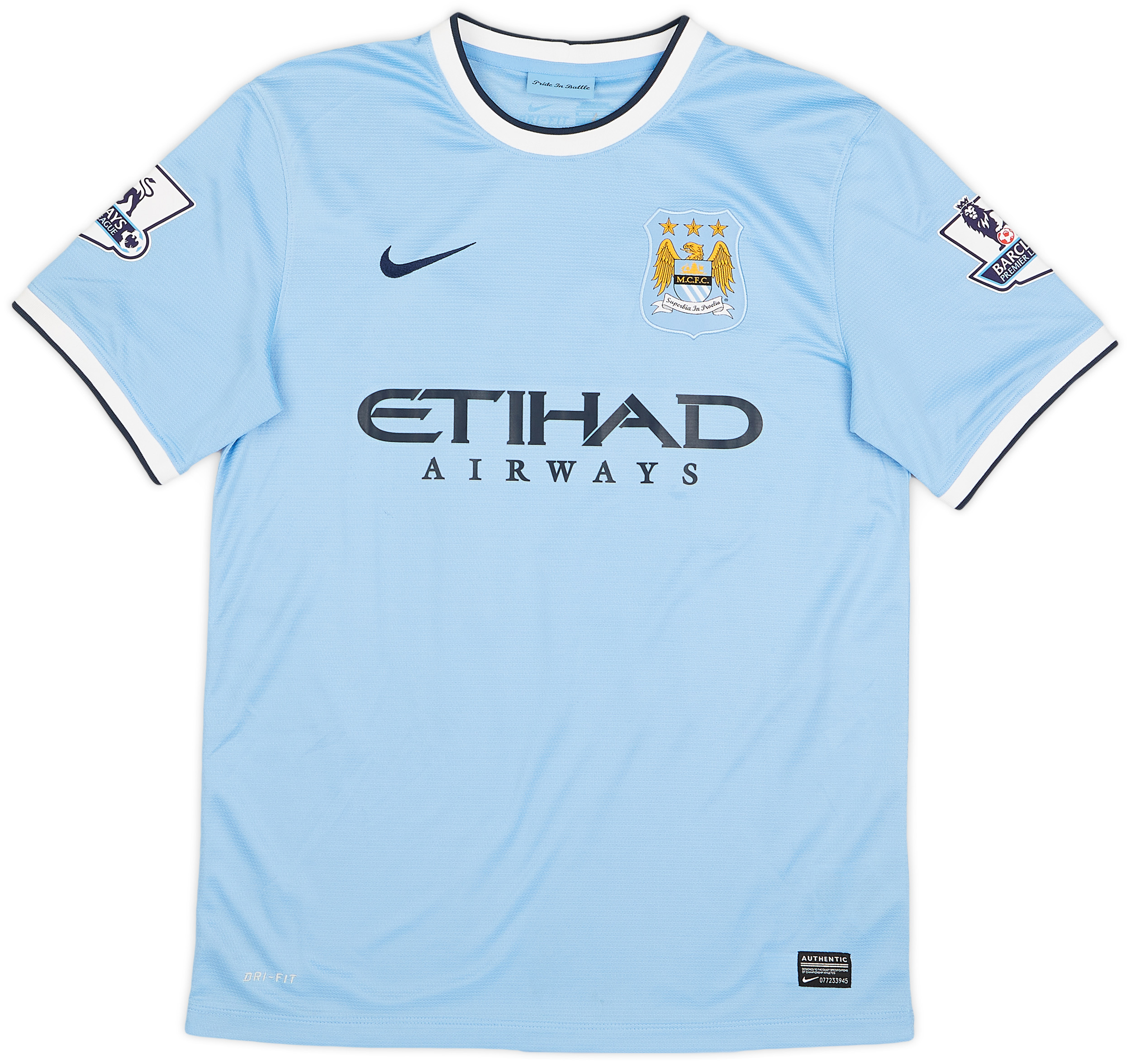 2013-14 Manchester City Home Shirt Silva #21 - 8/10 - (M)