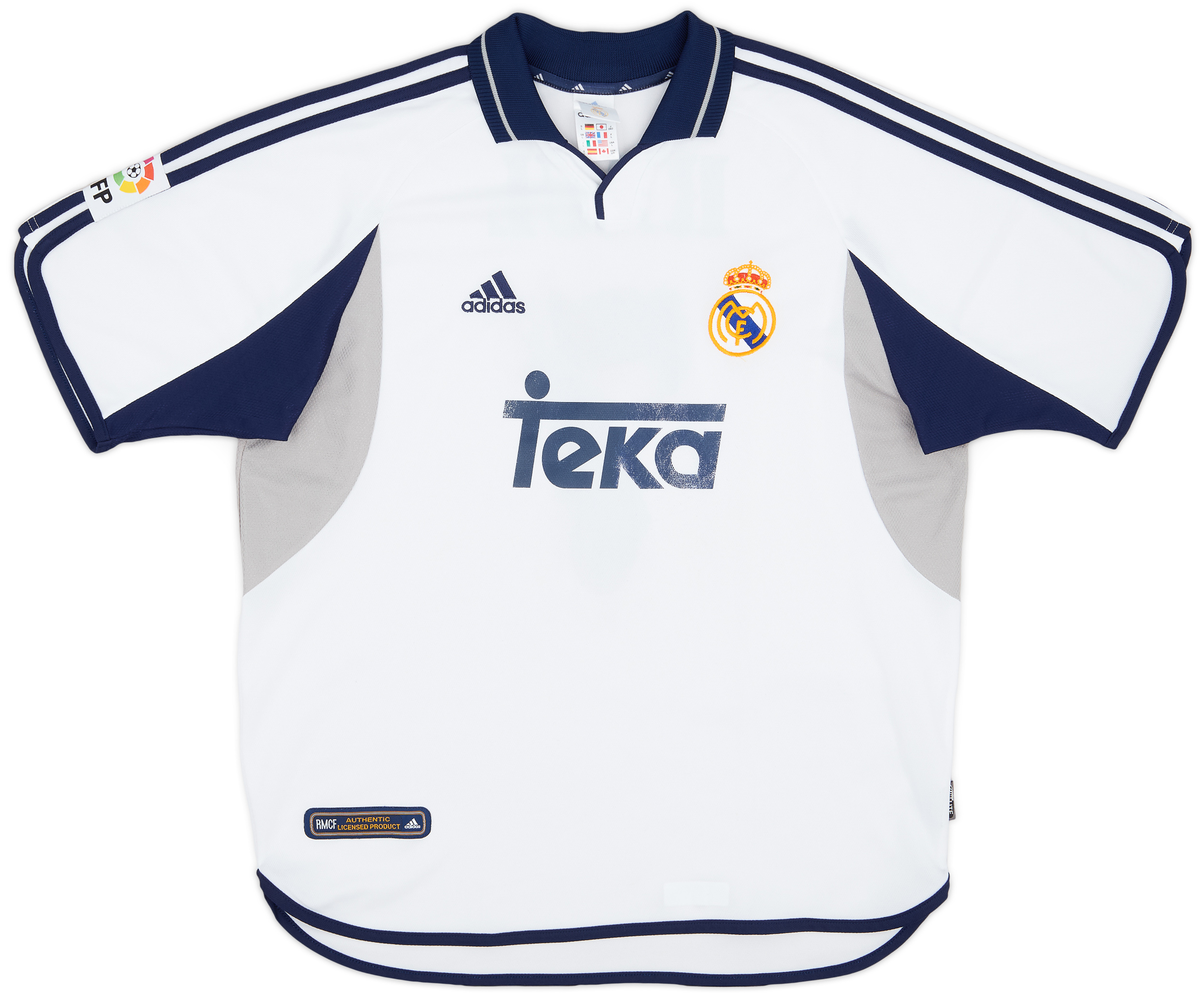 アディダス 00s real madrid #7 raul M home 1999-00 Real Madrid adidas Reissue Home Shirt Raul #7