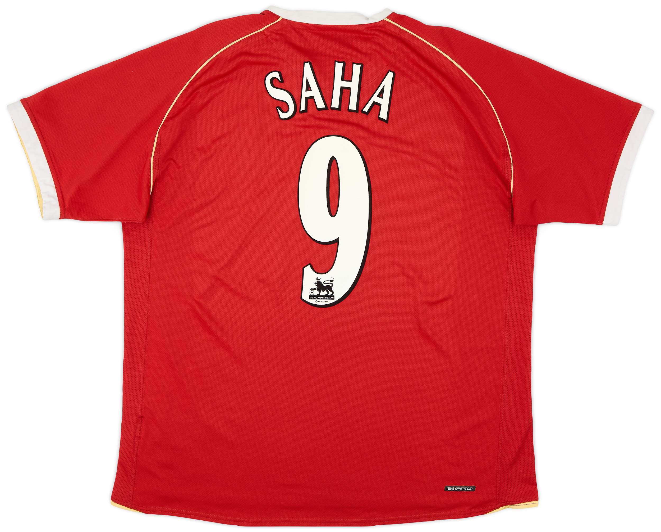 2006-07 Manchester United Home Shirt Saha #9 - 6/10 - (XL)