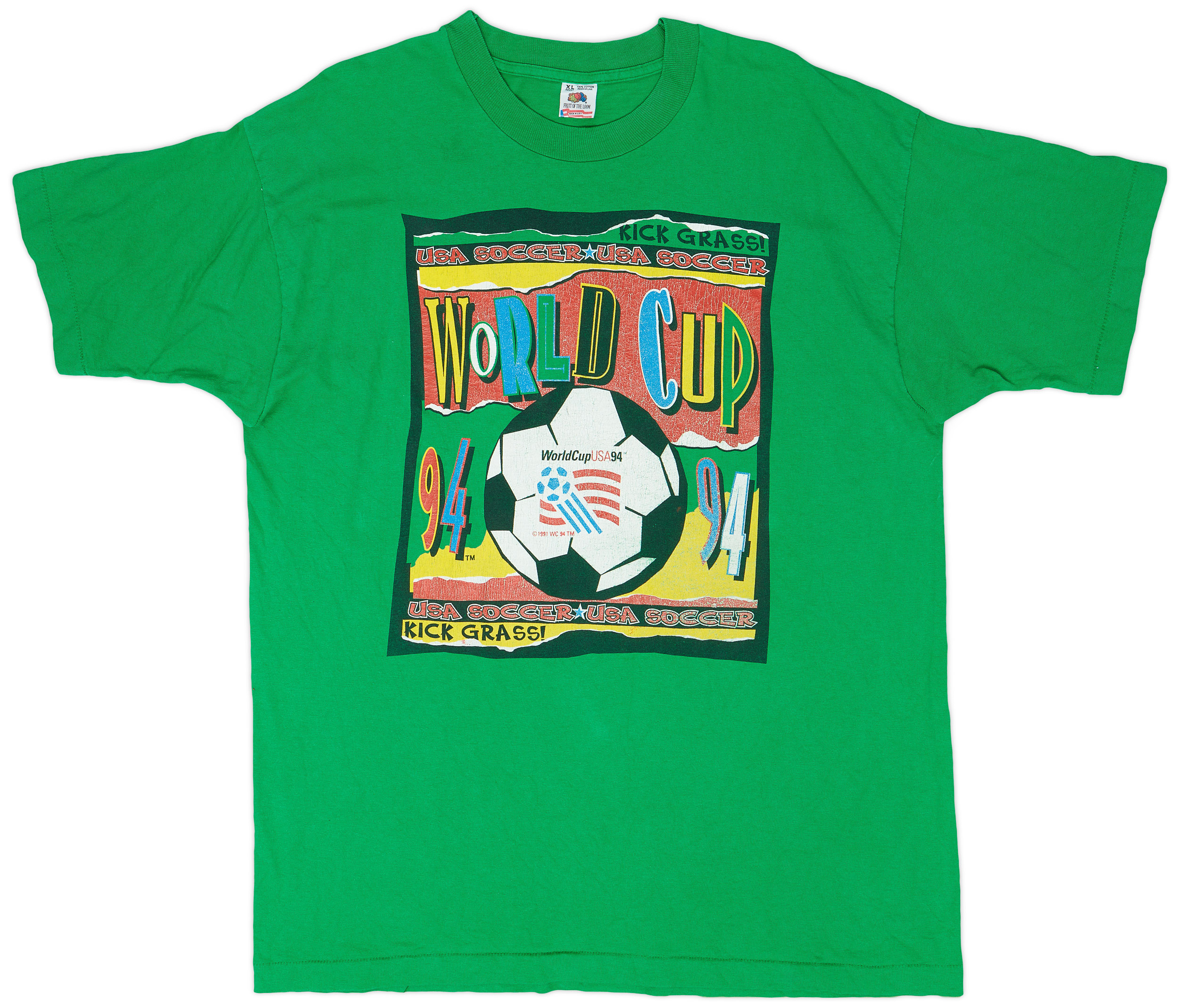 Vintage World Soccer World Cup USA 94 T Shirt Single Stitch