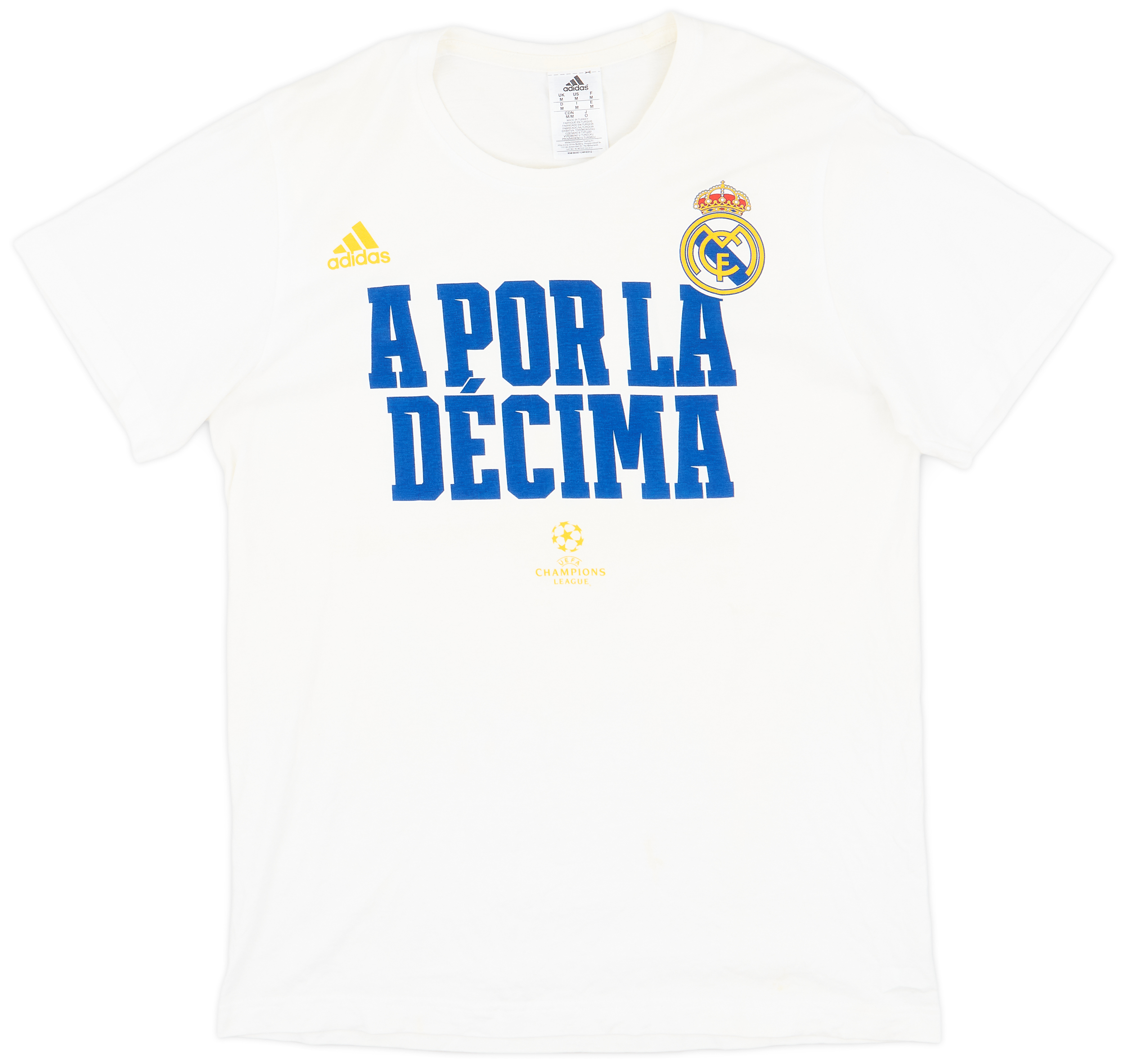 2014 15 Real Madrid La Demica adidas Cotton Shirt 7 10 M