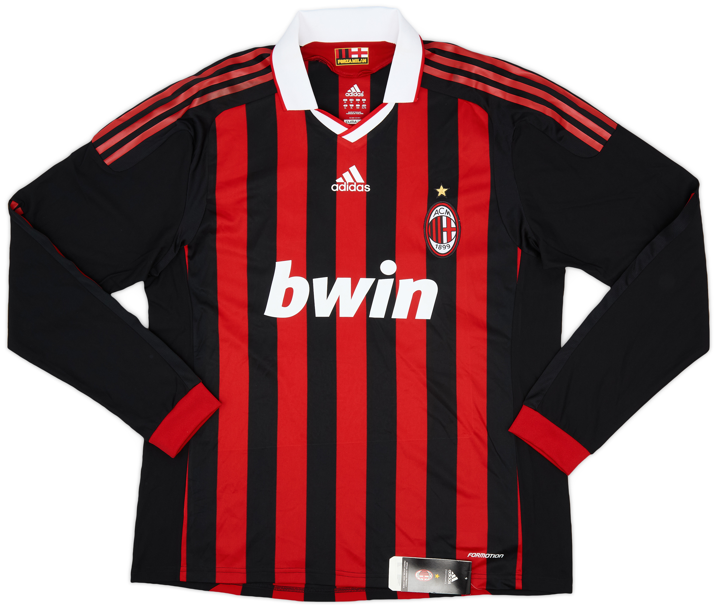 2009-10 AC Milan Player Issue Home L/S Shirt Beckham #32 (XL)