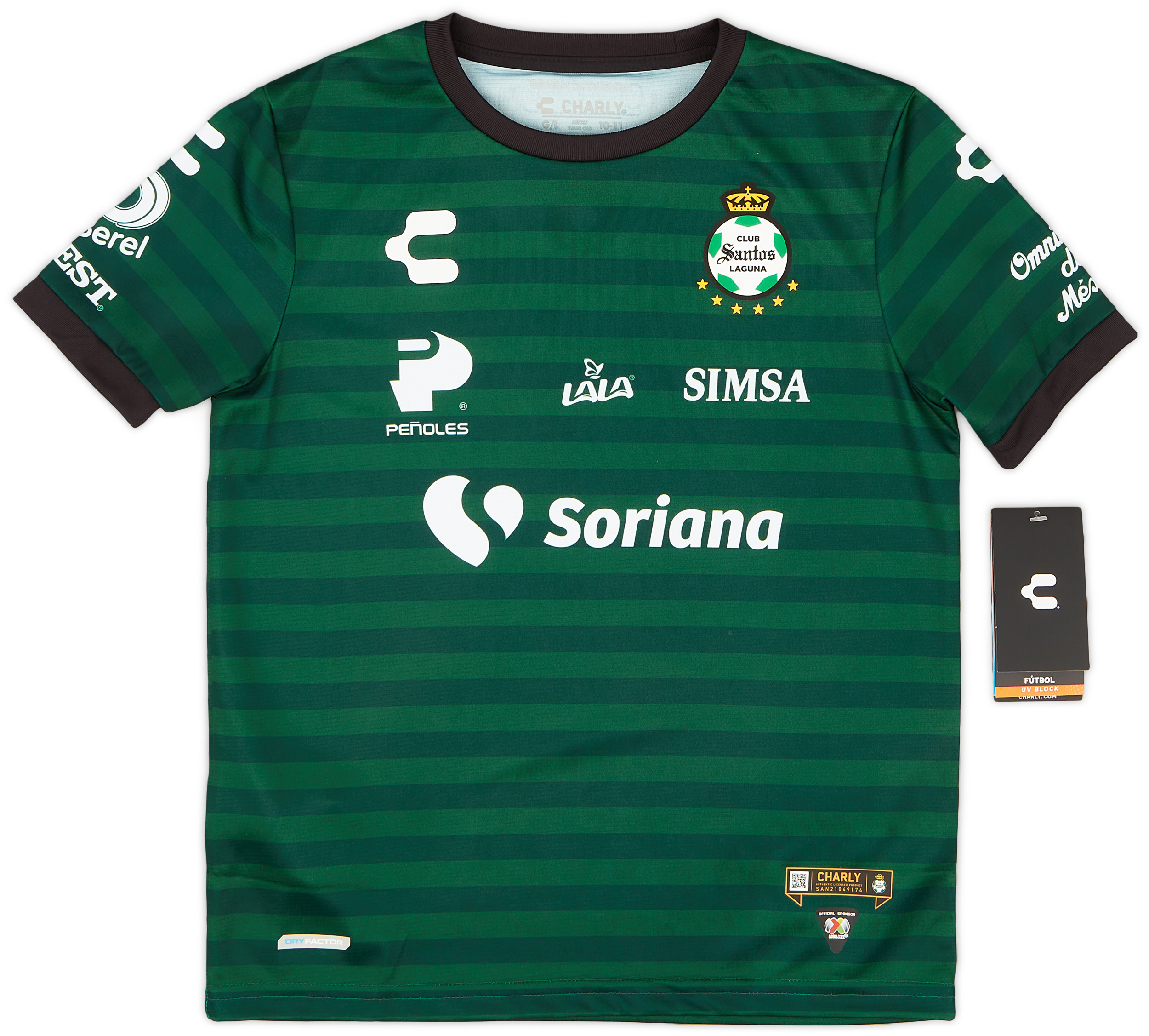 Santos Laguna ボーダー　キッズ　シャツ 5019079310104-