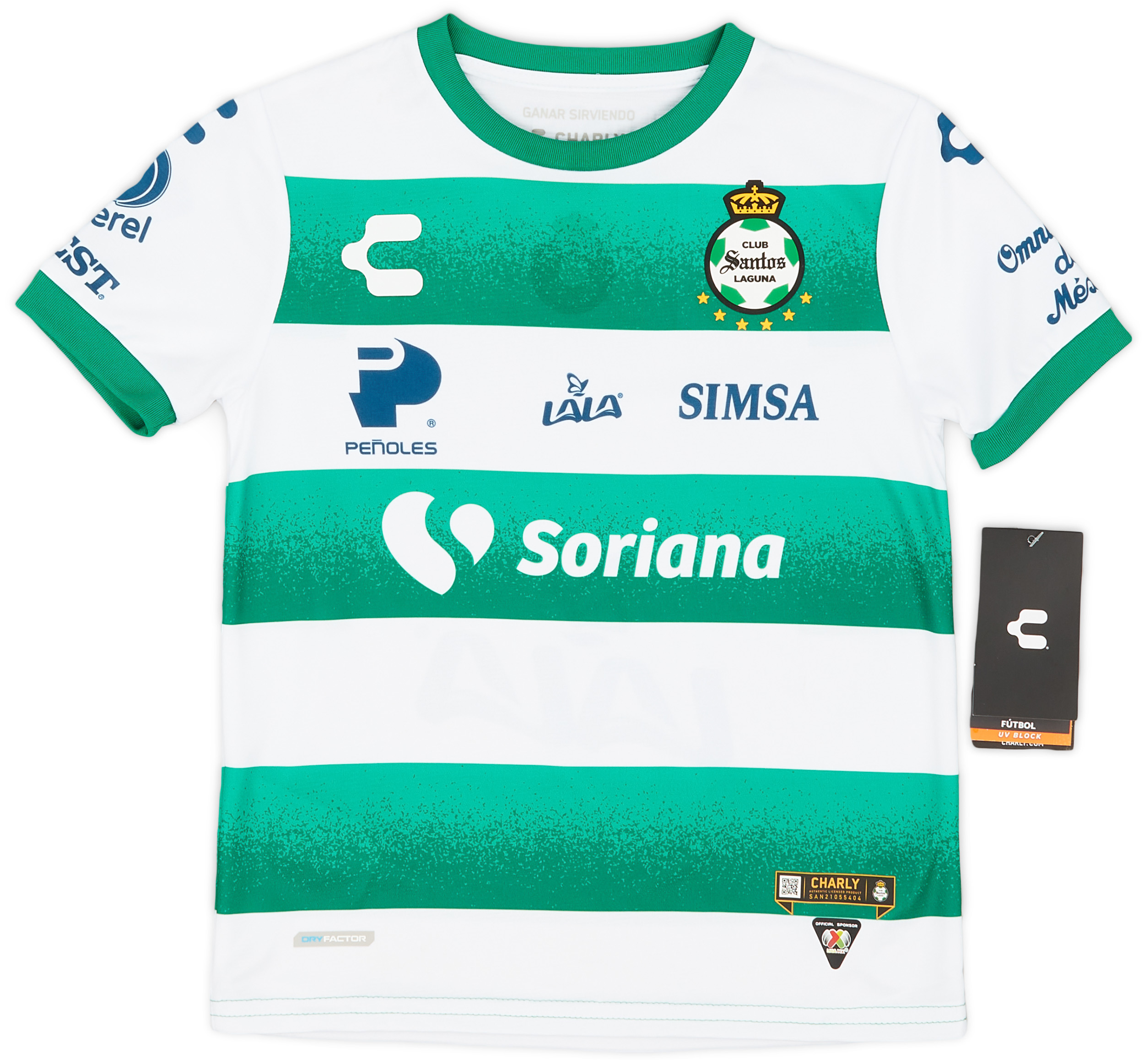 Santos Laguna ボーダー　キッズ　シャツ 5019080103102-