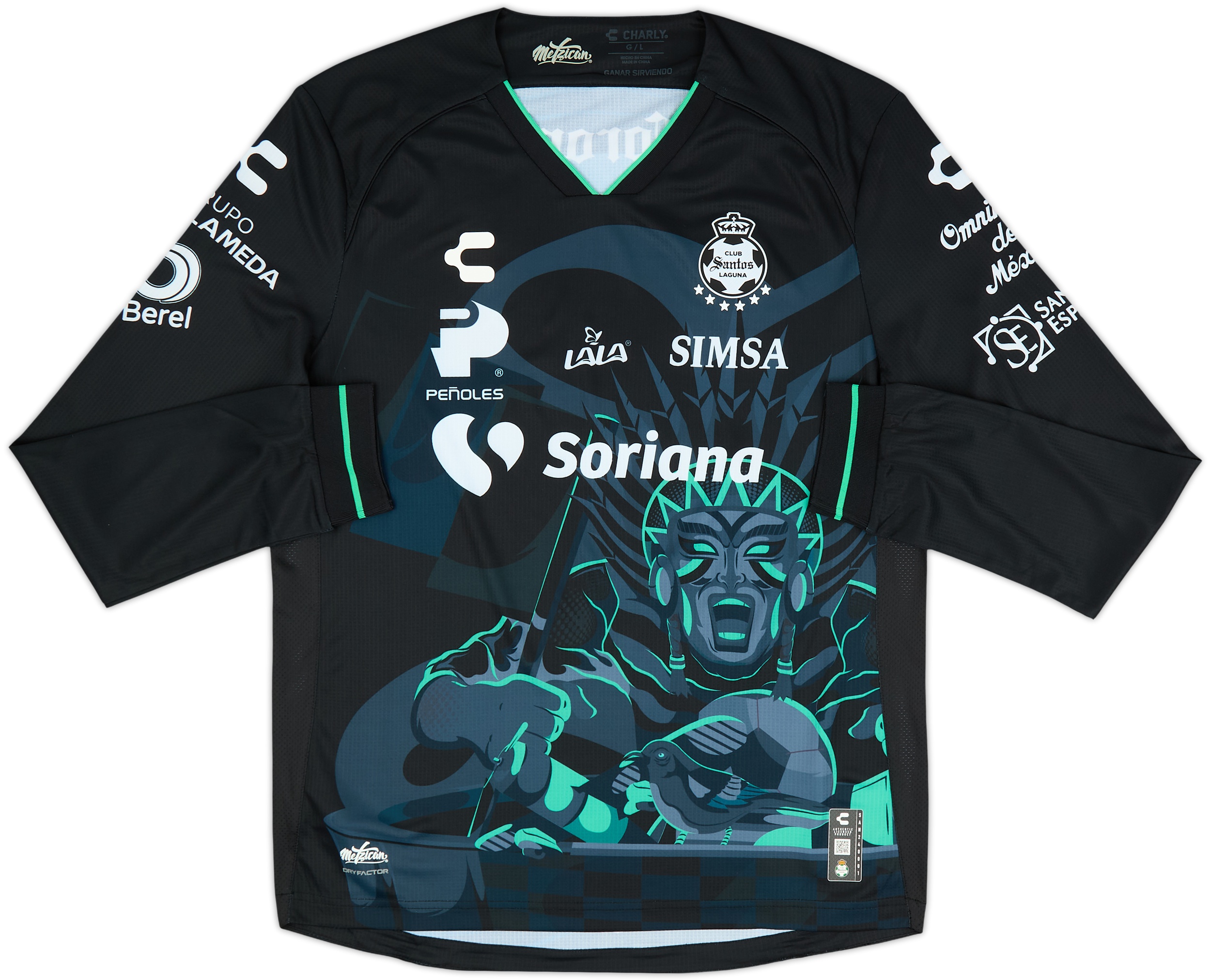 Santos Laguna ボーダー　キッズ　シャツ 5020248173104-