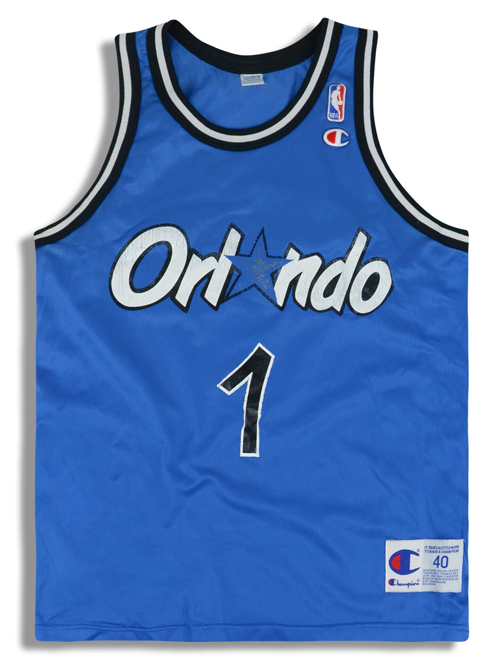 1995-98 Orlando Magic Hardaway #1 Champion Jersey (Away) M