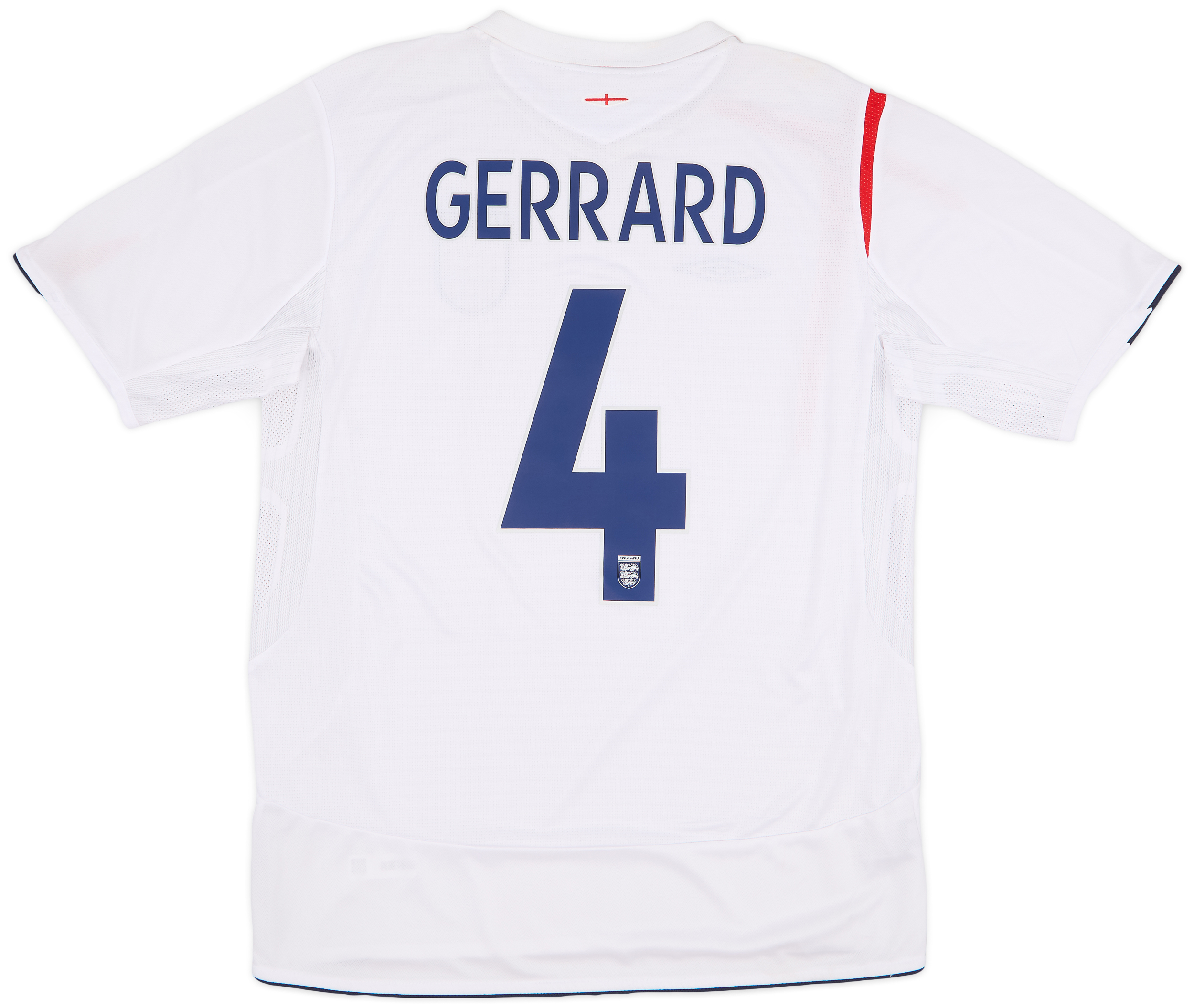 2005-07 England Home Shirt Gerrard #4 (L)