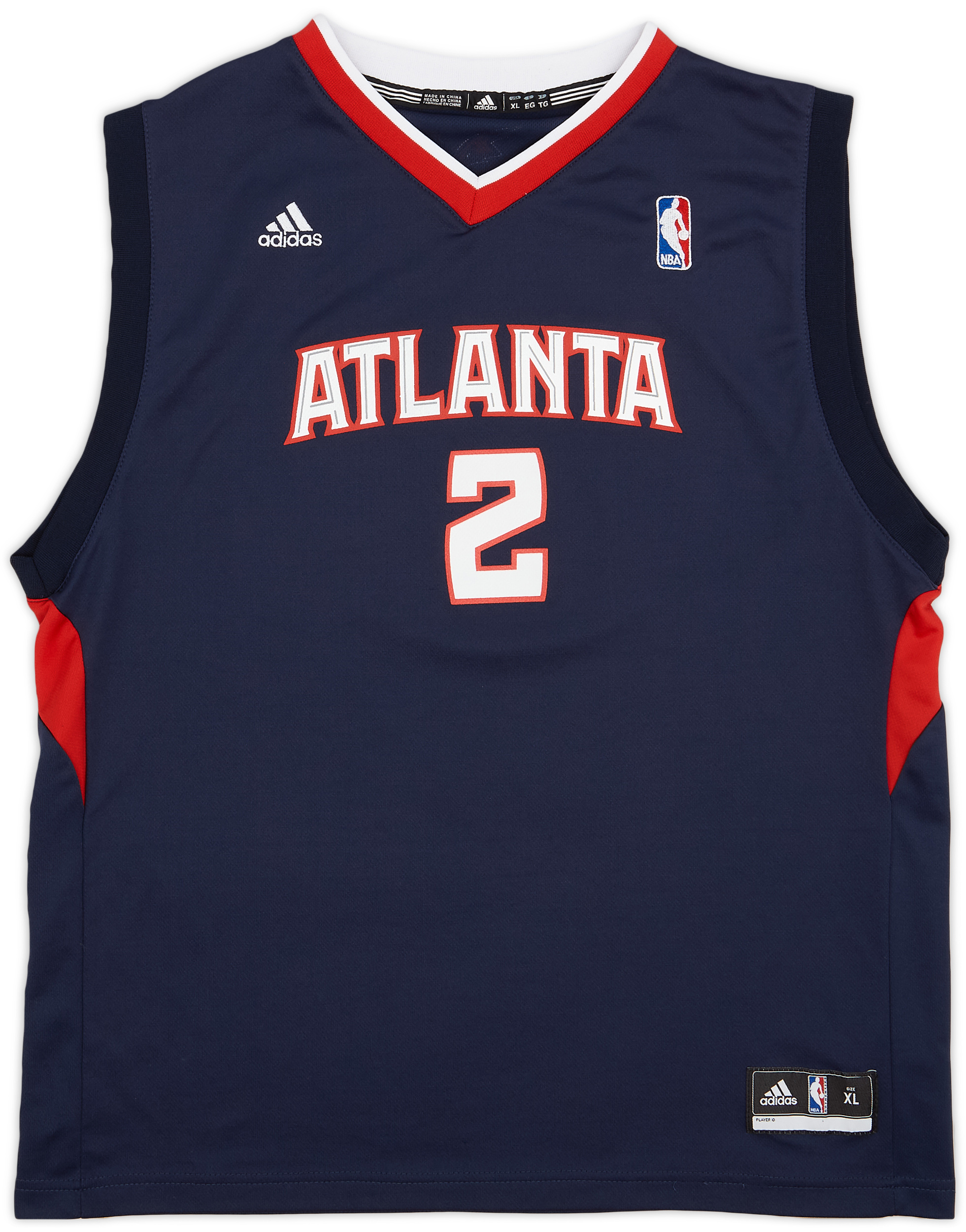 2010-12 Atlanta Hawks Johnson #2 adidas Away Jersey - 9/10 - (XL.Boys)