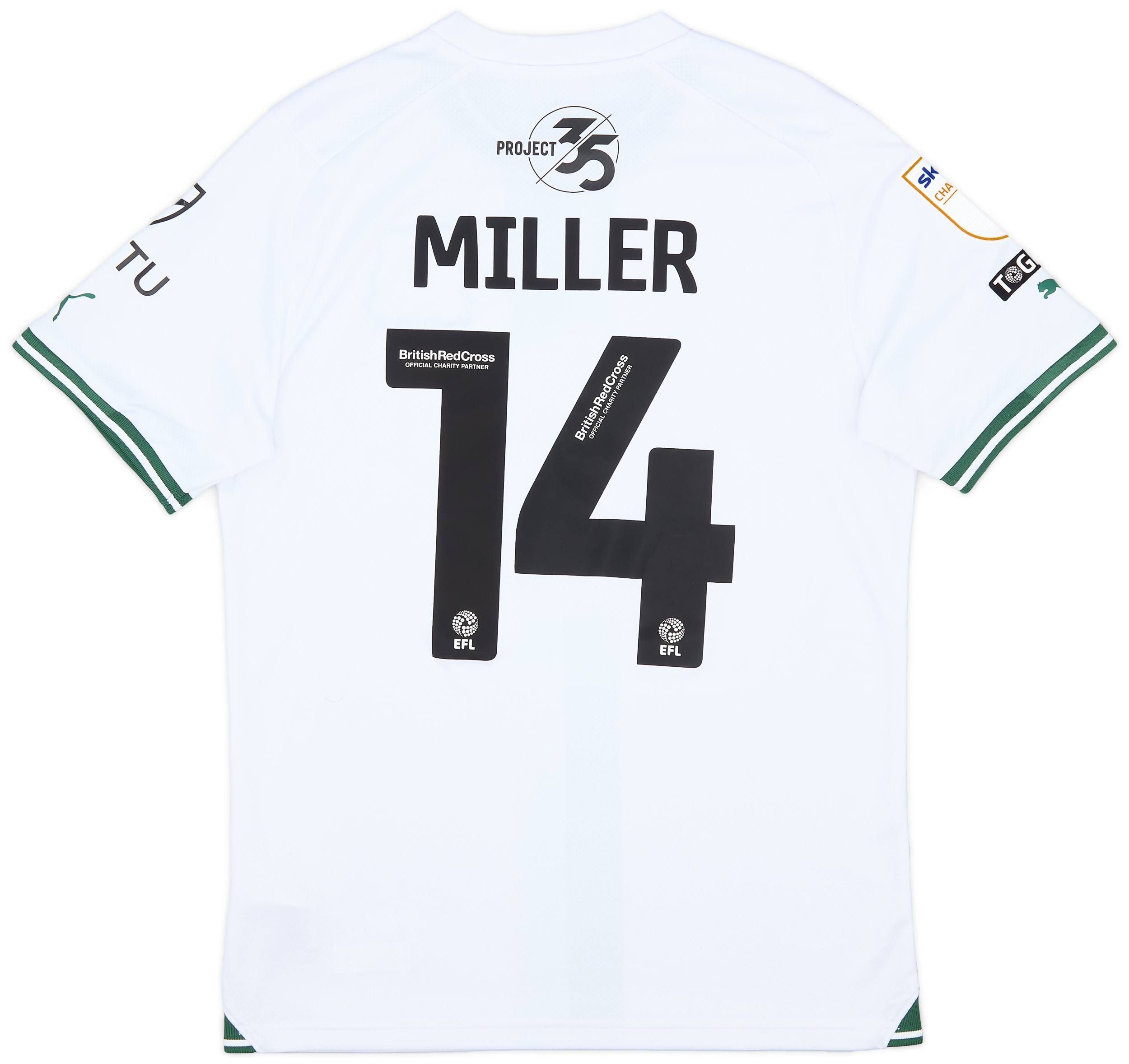 2023-24 Plymouth Match Issue Away Shirt Miller #14